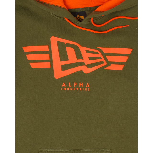 Alpha Industries X New Era Green Hoodie - Image 3