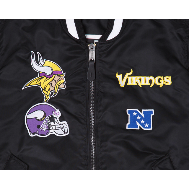 Alpha Industries X Minnesota Vikings MA-1 Bomber Jacket - Image 3