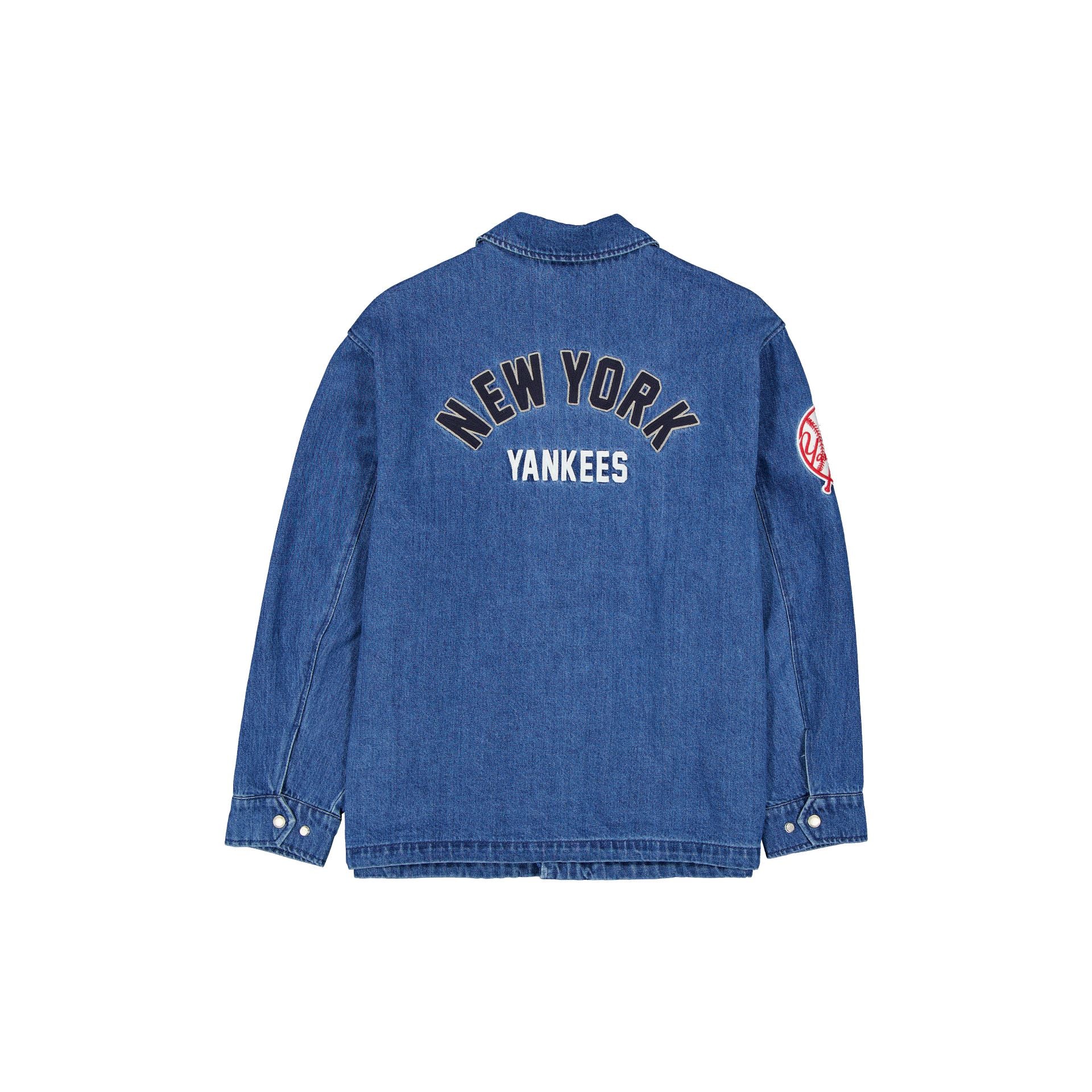 New York Yankees Denim Coach's Jacket - Image 3
