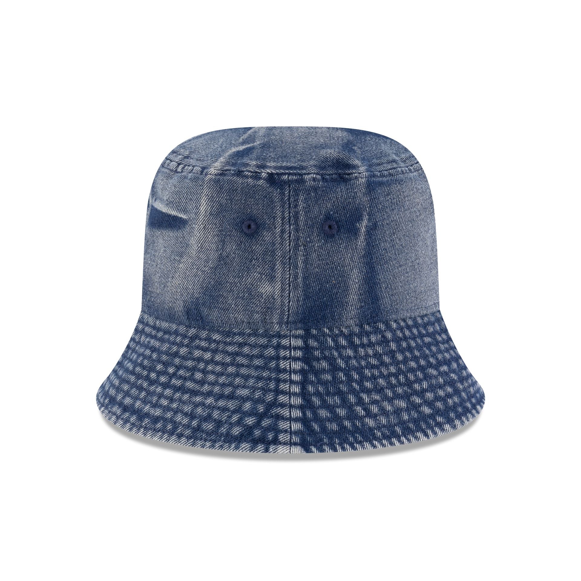 New Era Cap Blue Denim Bucket Hat - Image 3