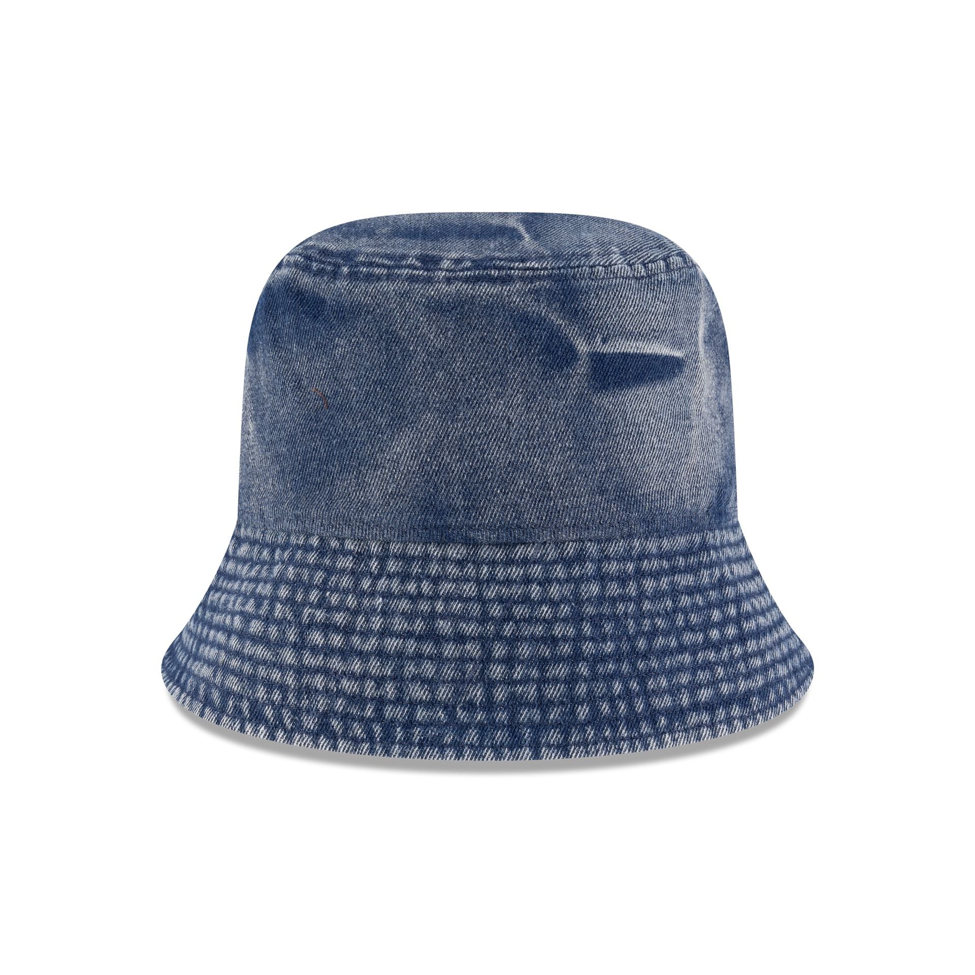 New Era Cap Blue Denim Bucket Hat - Image 5