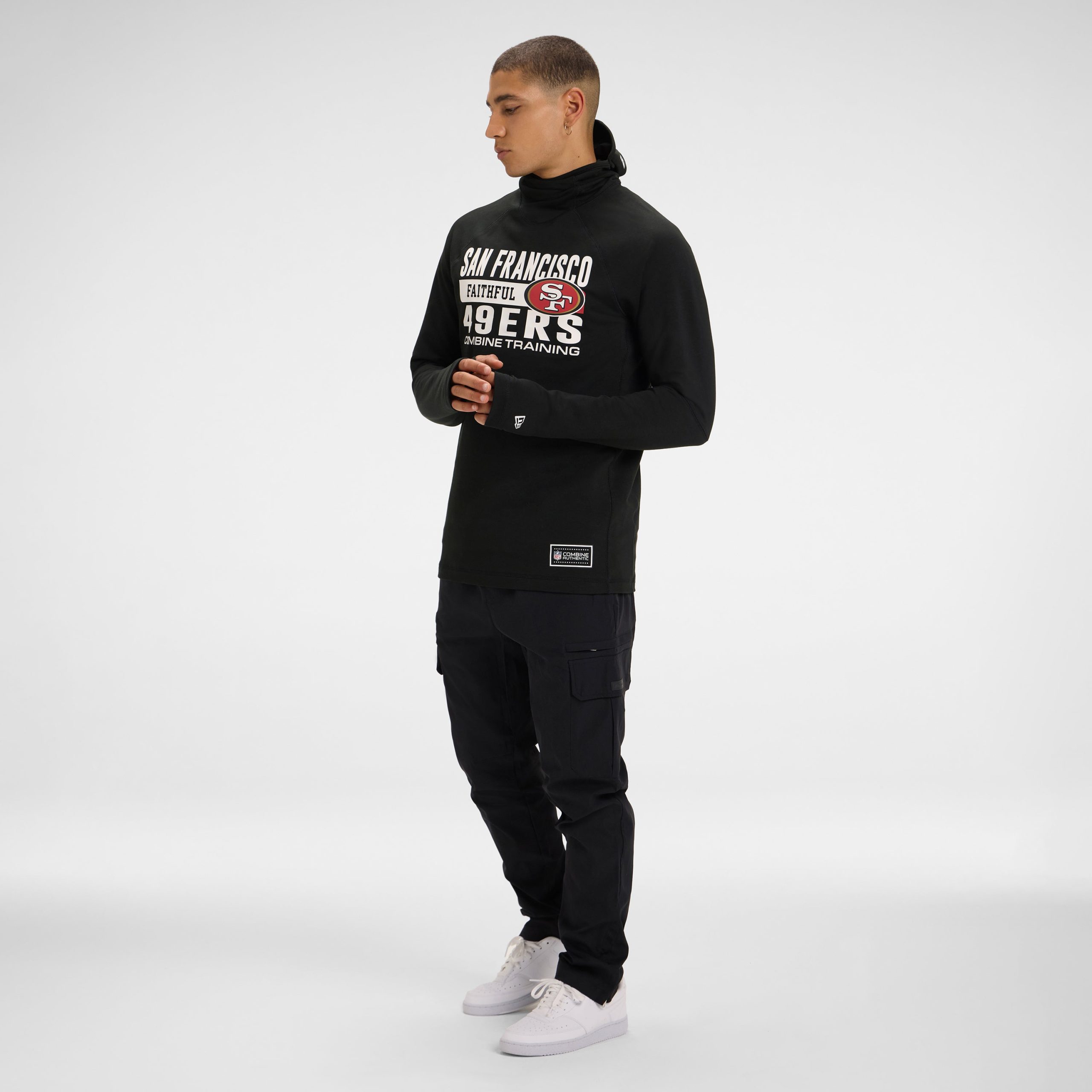 Chicago Bears 2025 Functional Fandom Black Balaclava Hoodie - Image 7