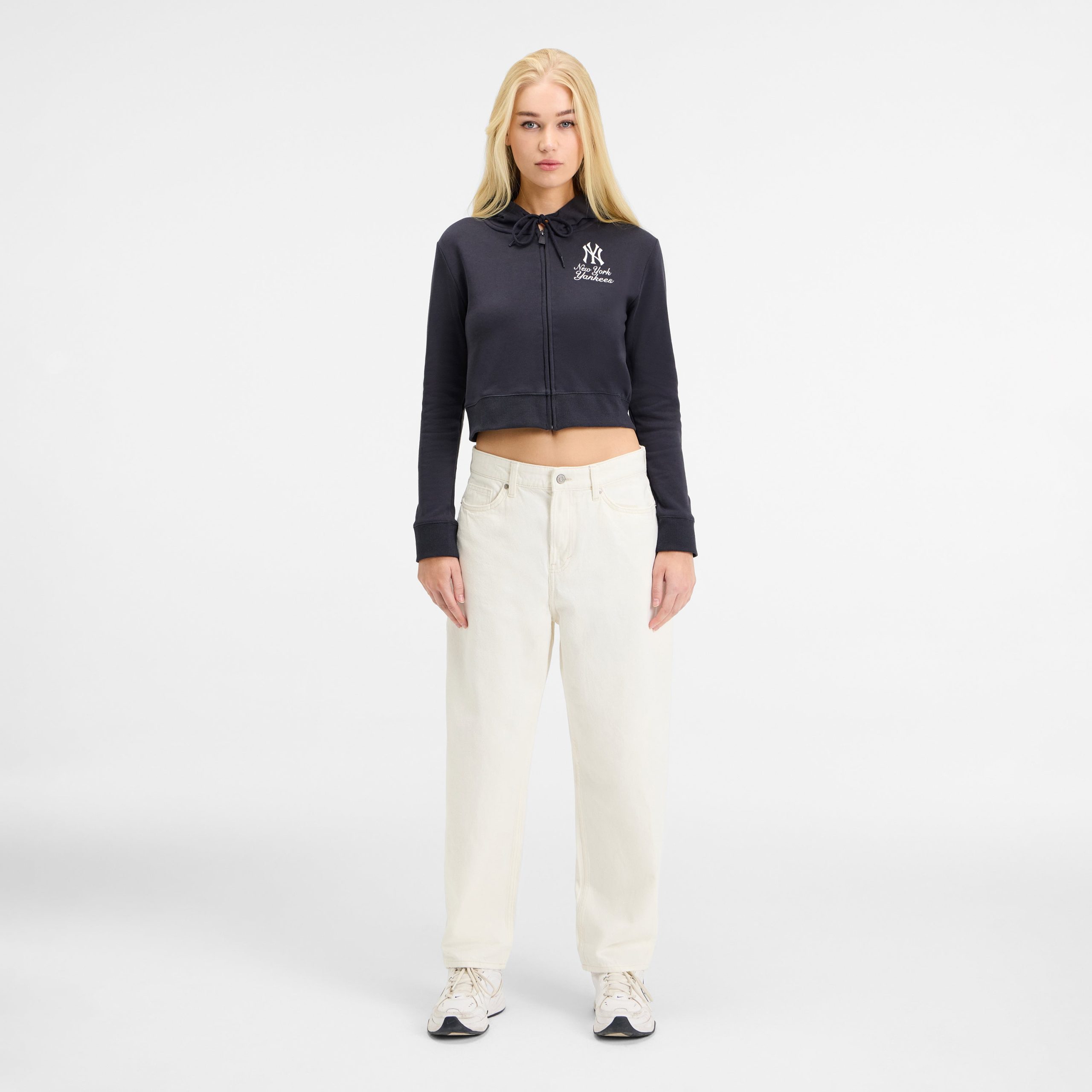 Toronto Raptors Game Day Cropped Women's Zipper Hoodie - Image 5