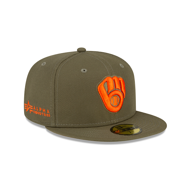 Alpha Industries X Milwaukee Brewers Green 59FIFTY Fitted Hat - Image 3