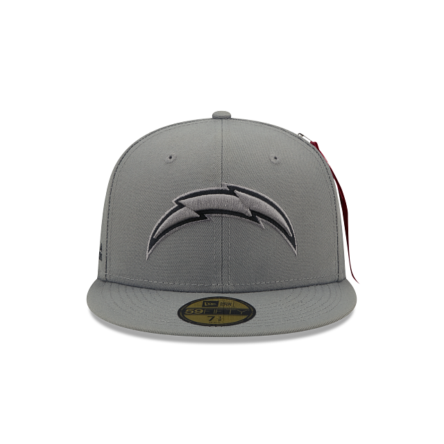 Alpha Industries X Los Angeles Chargers Gray 59FIFTY Fitted Hat - Image 2