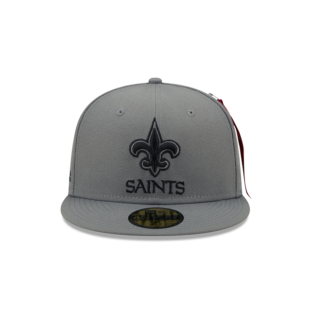 Alpha Industries X New Orleans Saints Gray 59FIFTY Fitted Hat - Image 2
