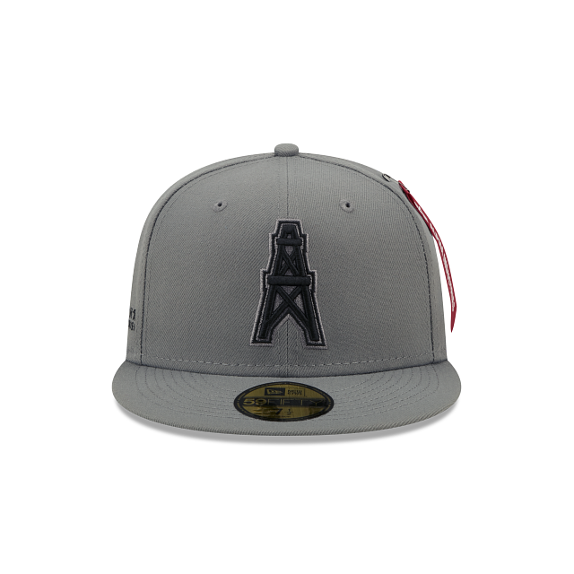 Alpha Industries X Oilers Gray 59FIFTY Fitted Hat - Image 2