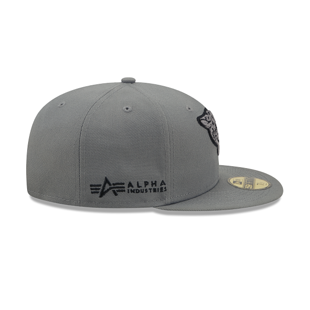 Alpha Industries X Jacksonville Jaguars Gray 59FIFTY Fitted Hat - Image 5