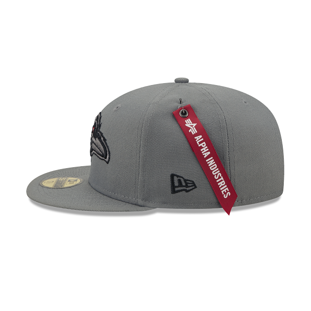 Alpha Industries X Baltimore Ravens Gray 59FIFTY Fitted Hat - Image 4