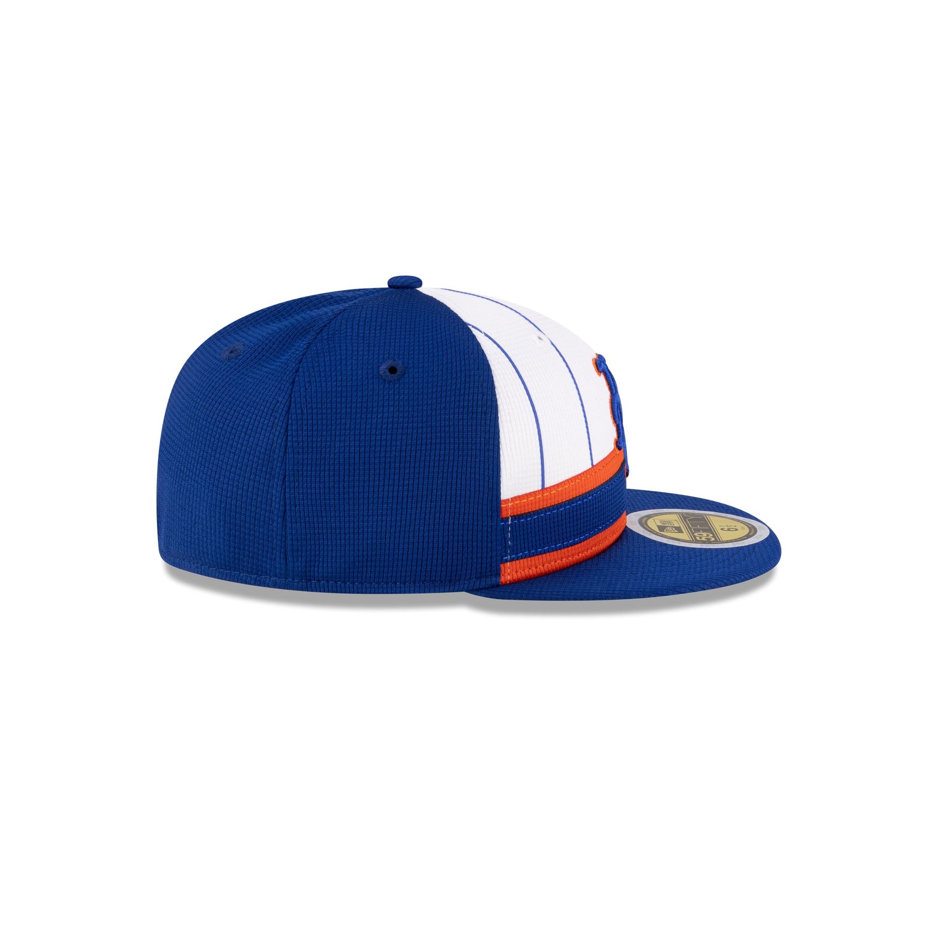New York Mets 2025 Batting Practice Pinstripe Kids 59FIFTY Fitted Hat - Image 5
