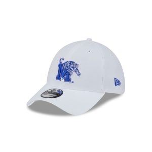 Memphis Tigers Optic White 39THIRTY Stretch Fit Hat
