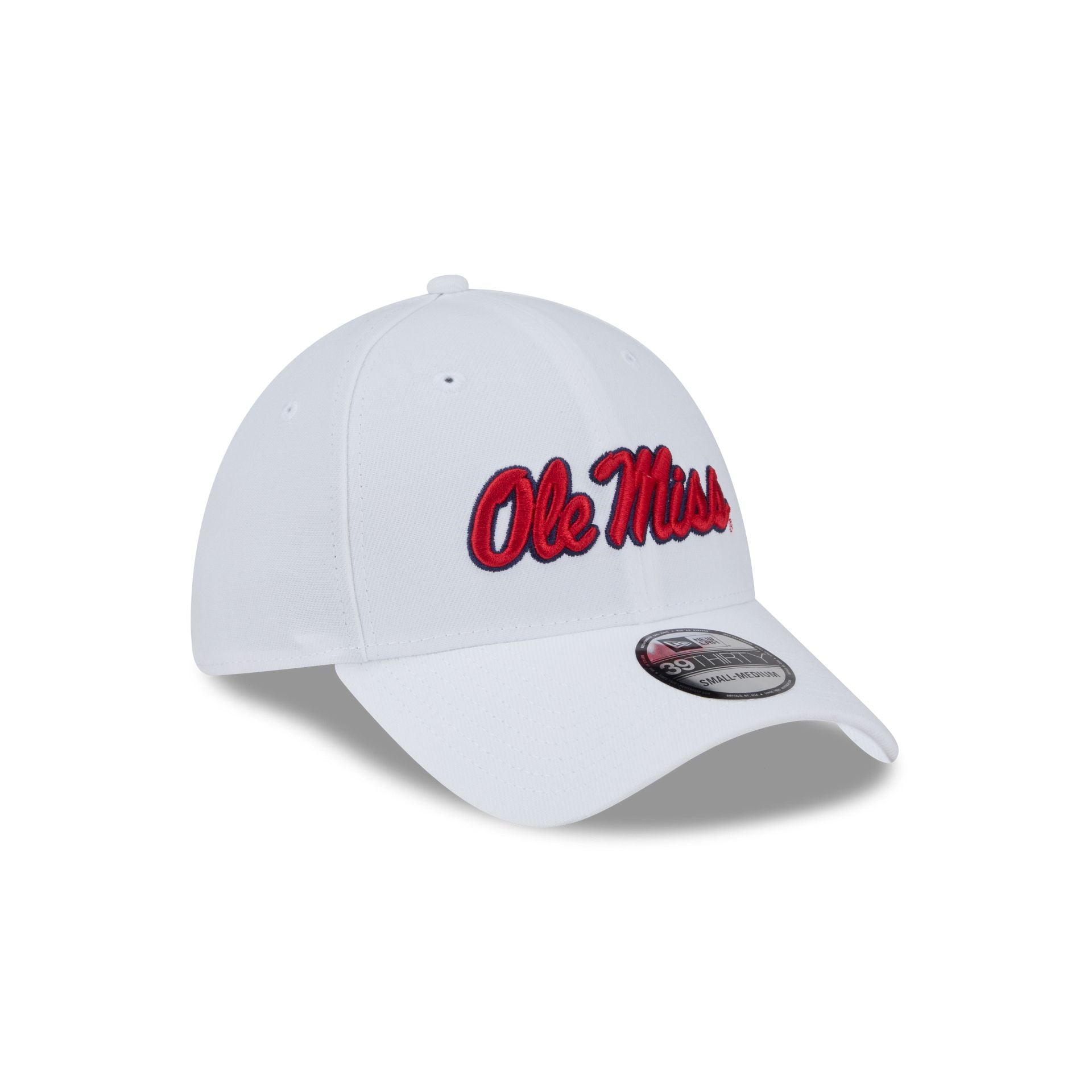 Mississippi Rebels Optic White 39THIRTY Stretch Fit Hat - Image 3