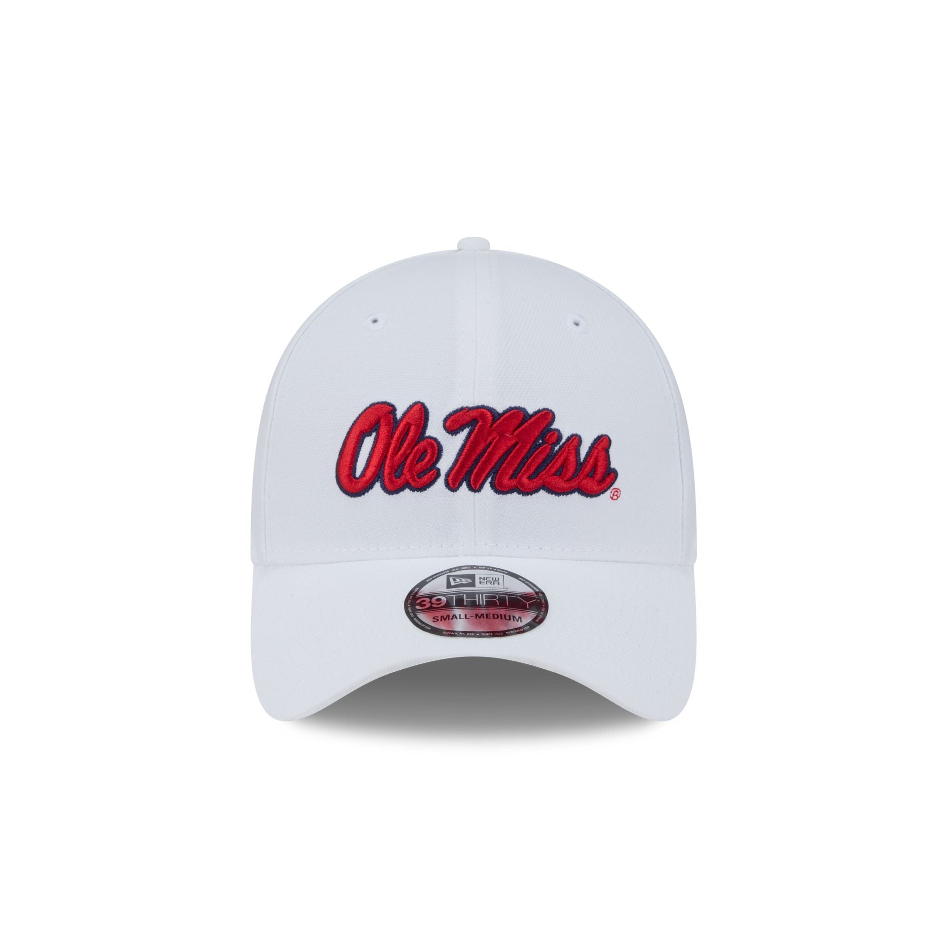 Mississippi Rebels Optic White 39THIRTY Stretch Fit Hat - Image 2
