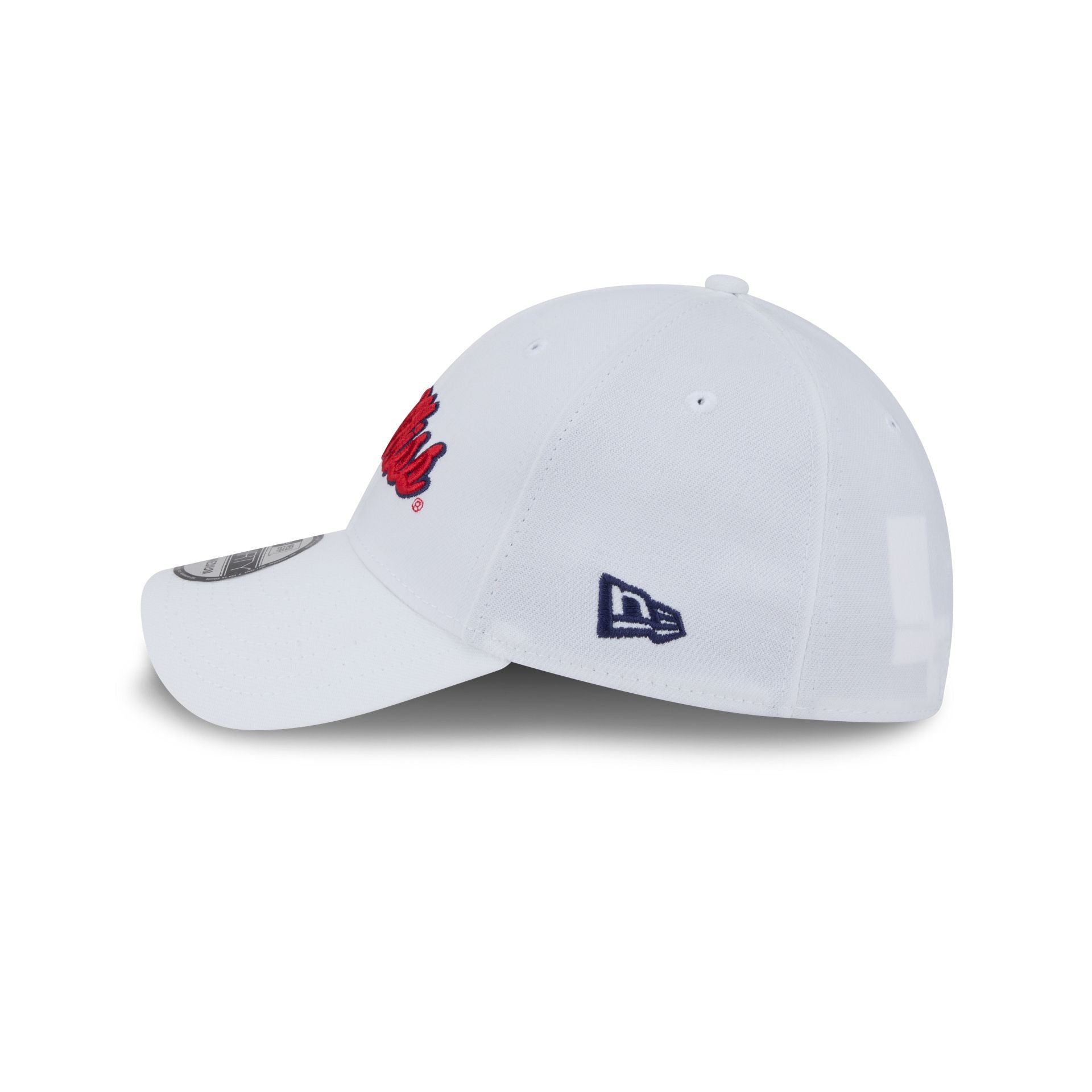 Mississippi Rebels Optic White 39THIRTY Stretch Fit Hat - Image 4