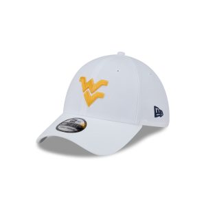 West Virginia Mountaineers Optic White 39THIRTY Stretch Fit Hat