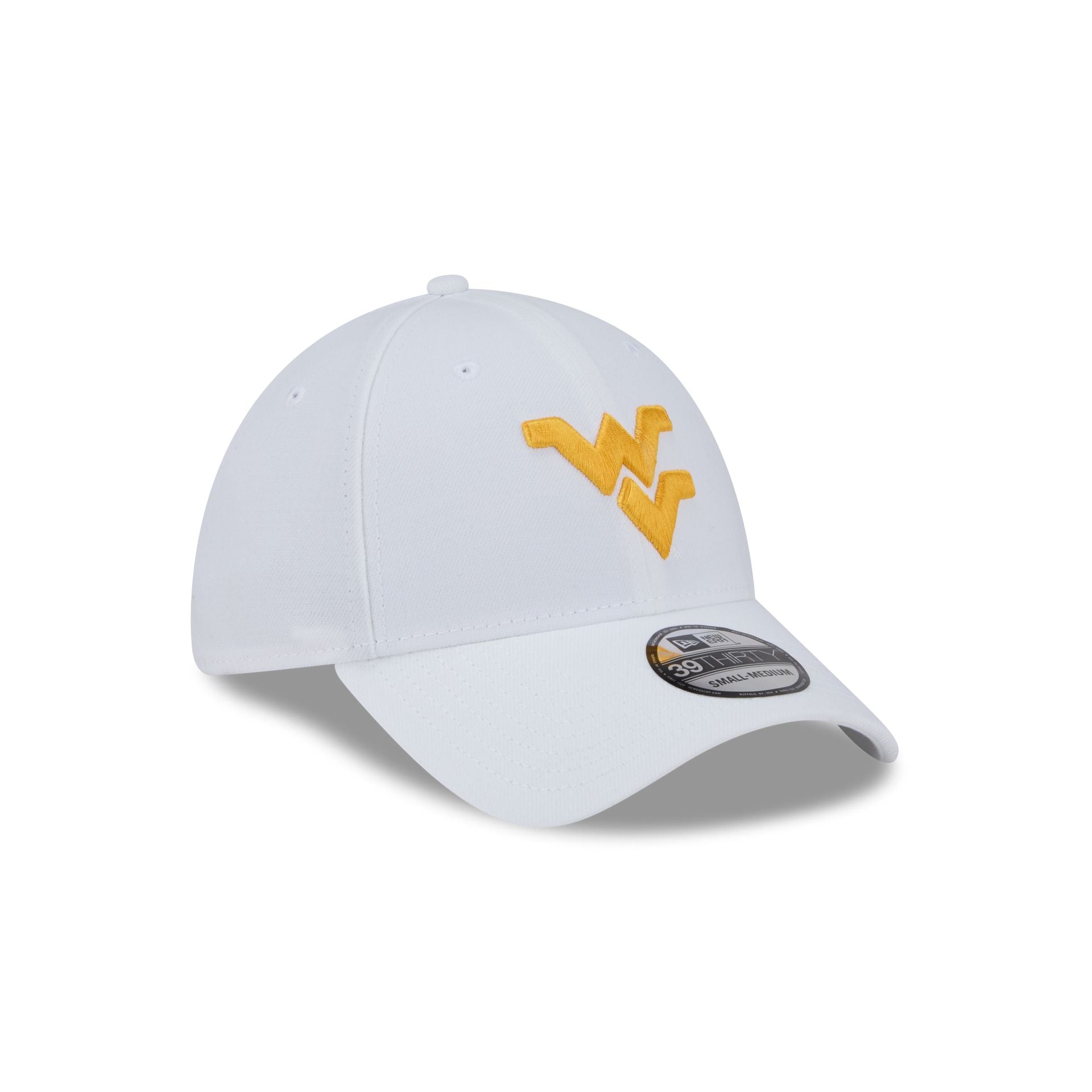 West Virginia Mountaineers Optic White 39THIRTY Stretch Fit Hat - Image 3
