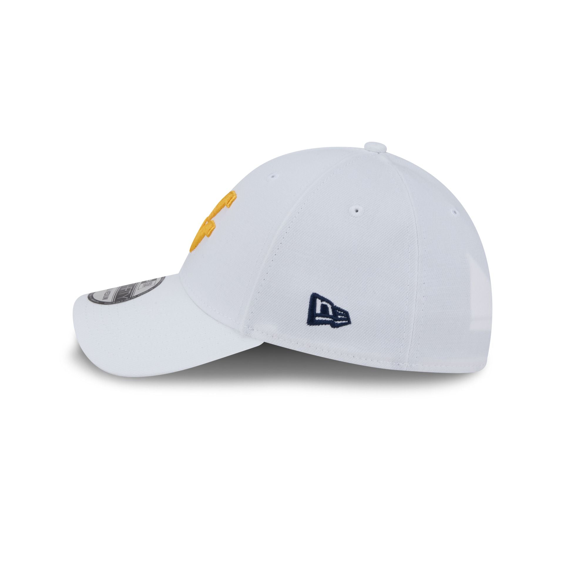 West Virginia Mountaineers Optic White 39THIRTY Stretch Fit Hat - Image 4