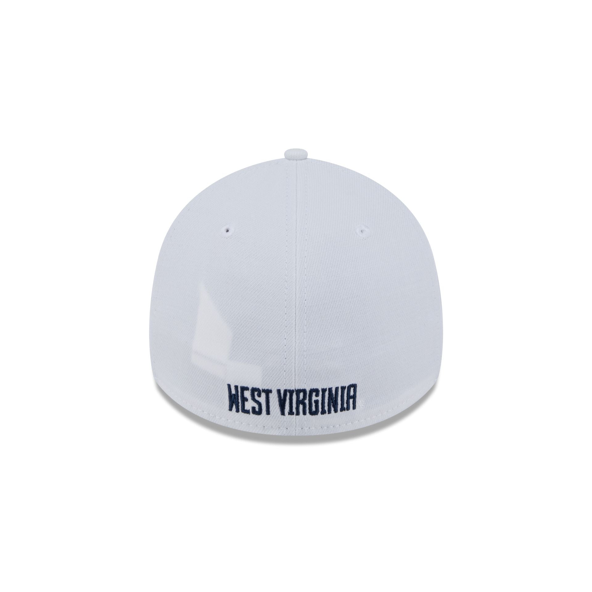 West Virginia Mountaineers Optic White 39THIRTY Stretch Fit Hat - Image 6