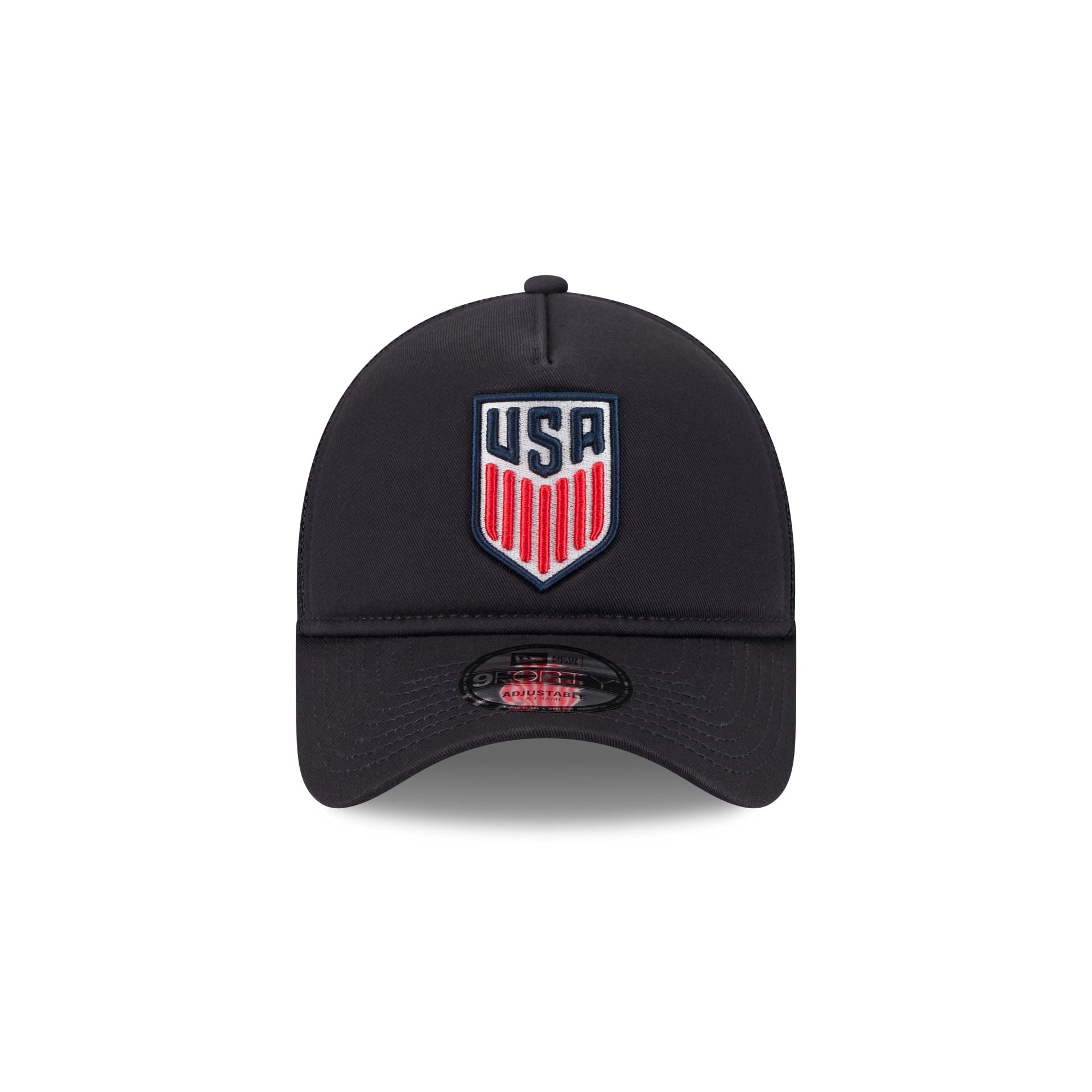 US Soccer Men's National Team Navy 9FORTY A-Frame Trucker Hat - Image 2