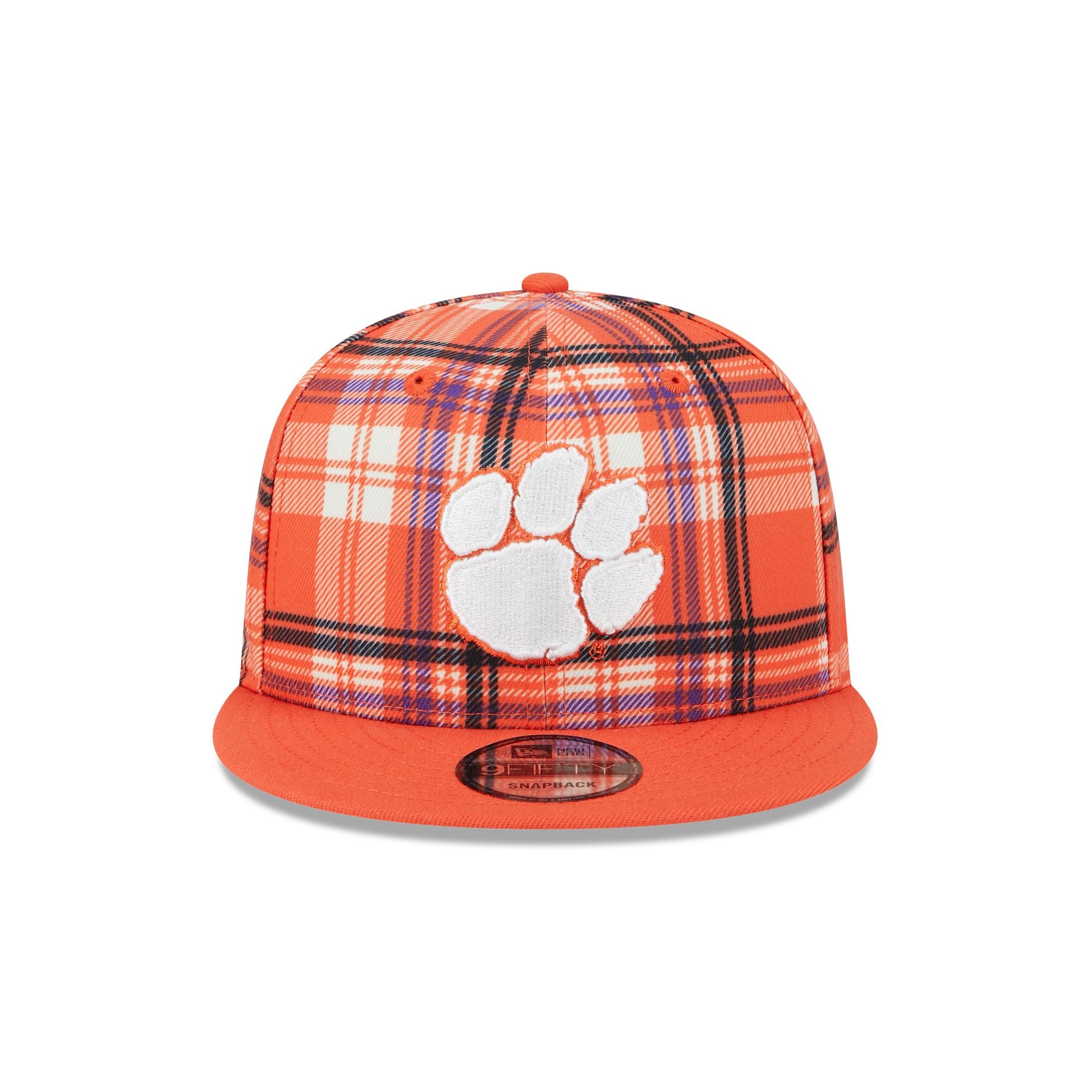 Clemson Tigers Plaid 9FIFTY Snapback Hat - Image 2