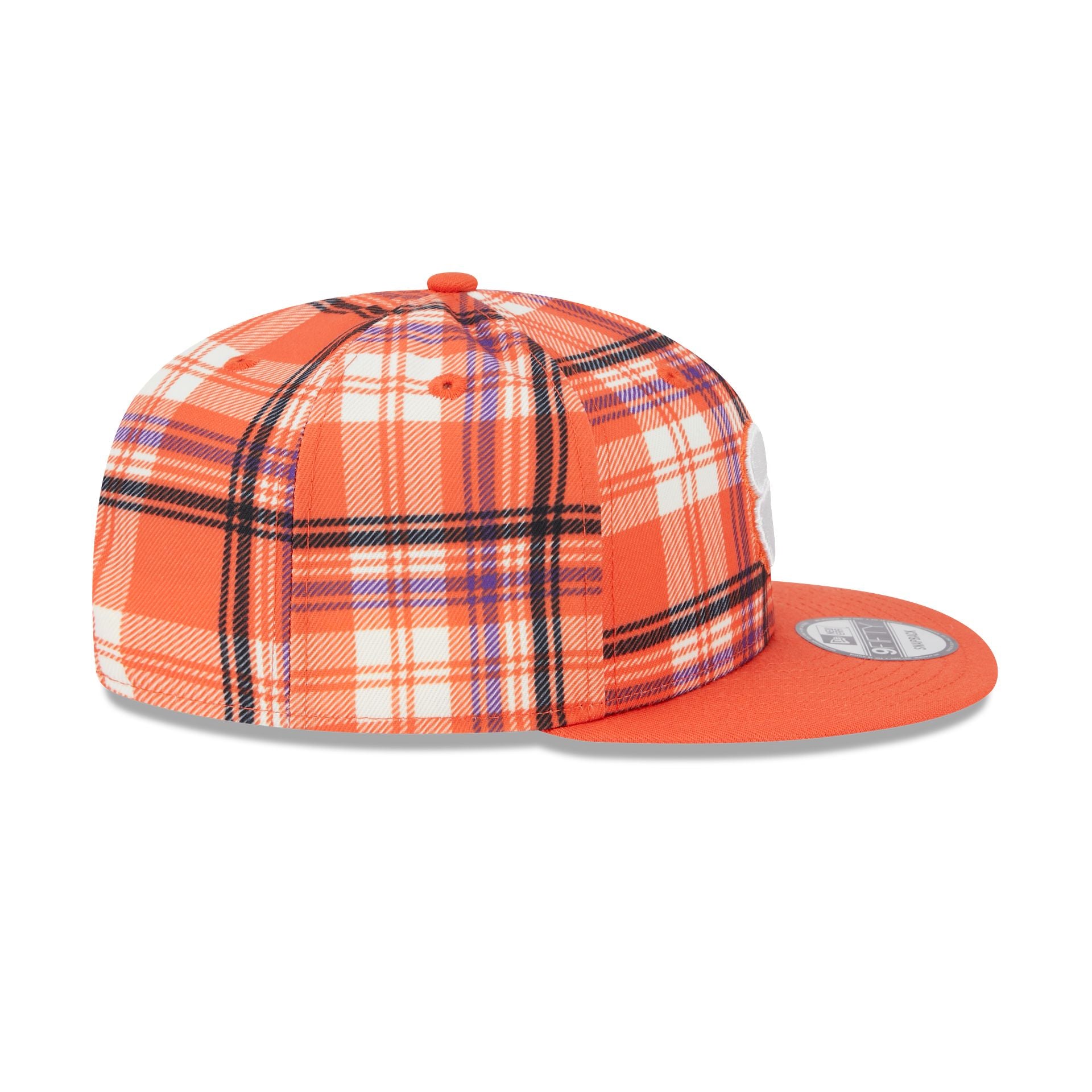 Clemson Tigers Plaid 9FIFTY Snapback Hat - Image 5