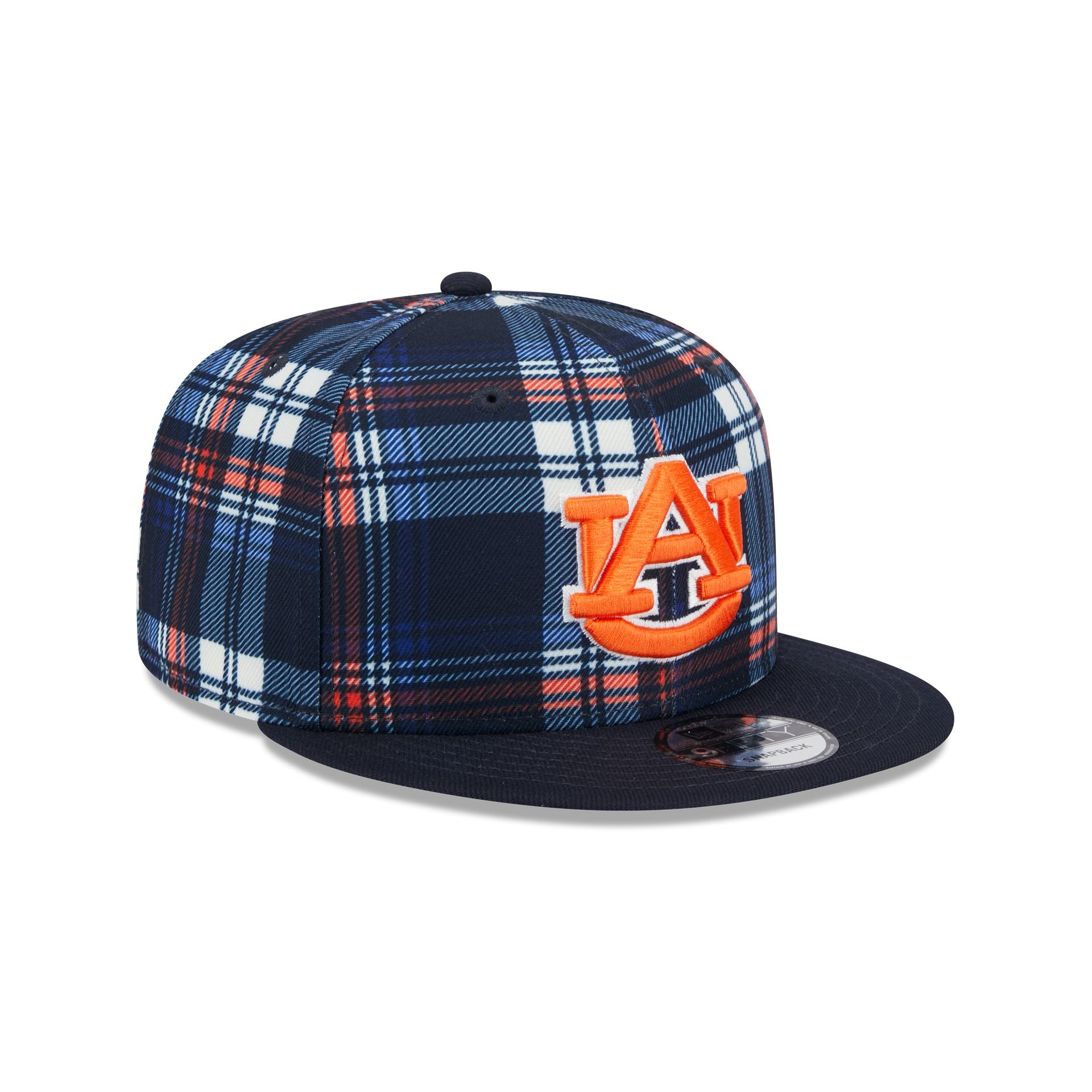 Auburn Tigers Plaid 9FIFTY Snapback Hat - Image 3