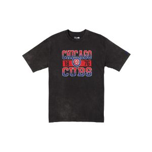 Chicago Cubs Oversized Washed Black T-Shirt