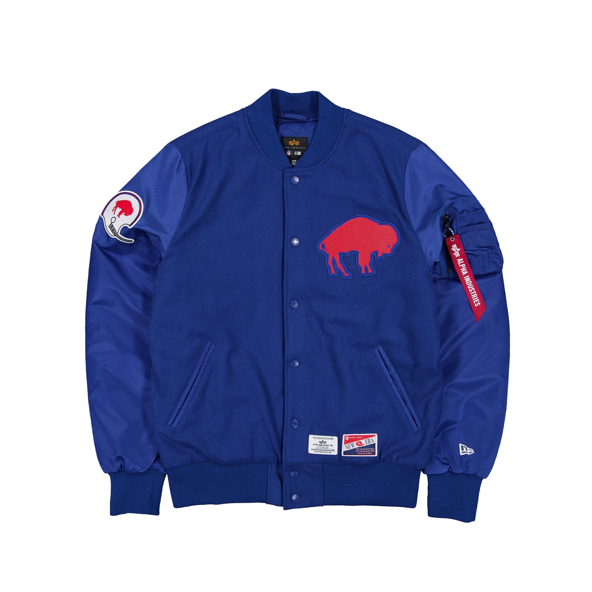 Alpha Industries x Buffalo Bills Historic MA-1 Wool Varsity Jacket - Image 2