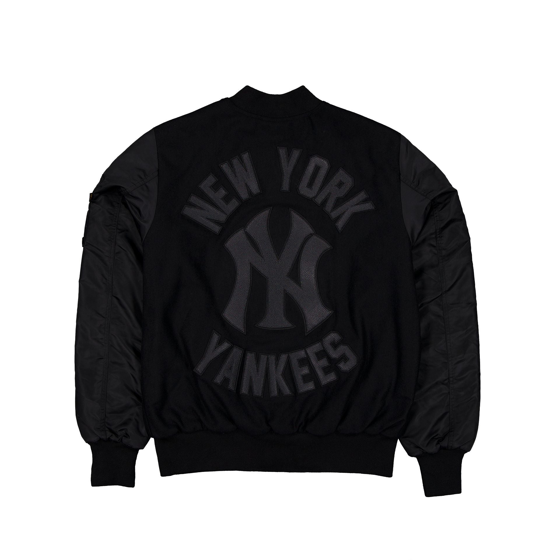Alpha Industries x New York Yankees MA-1 Wool Varsity Jacket Black - Image 3