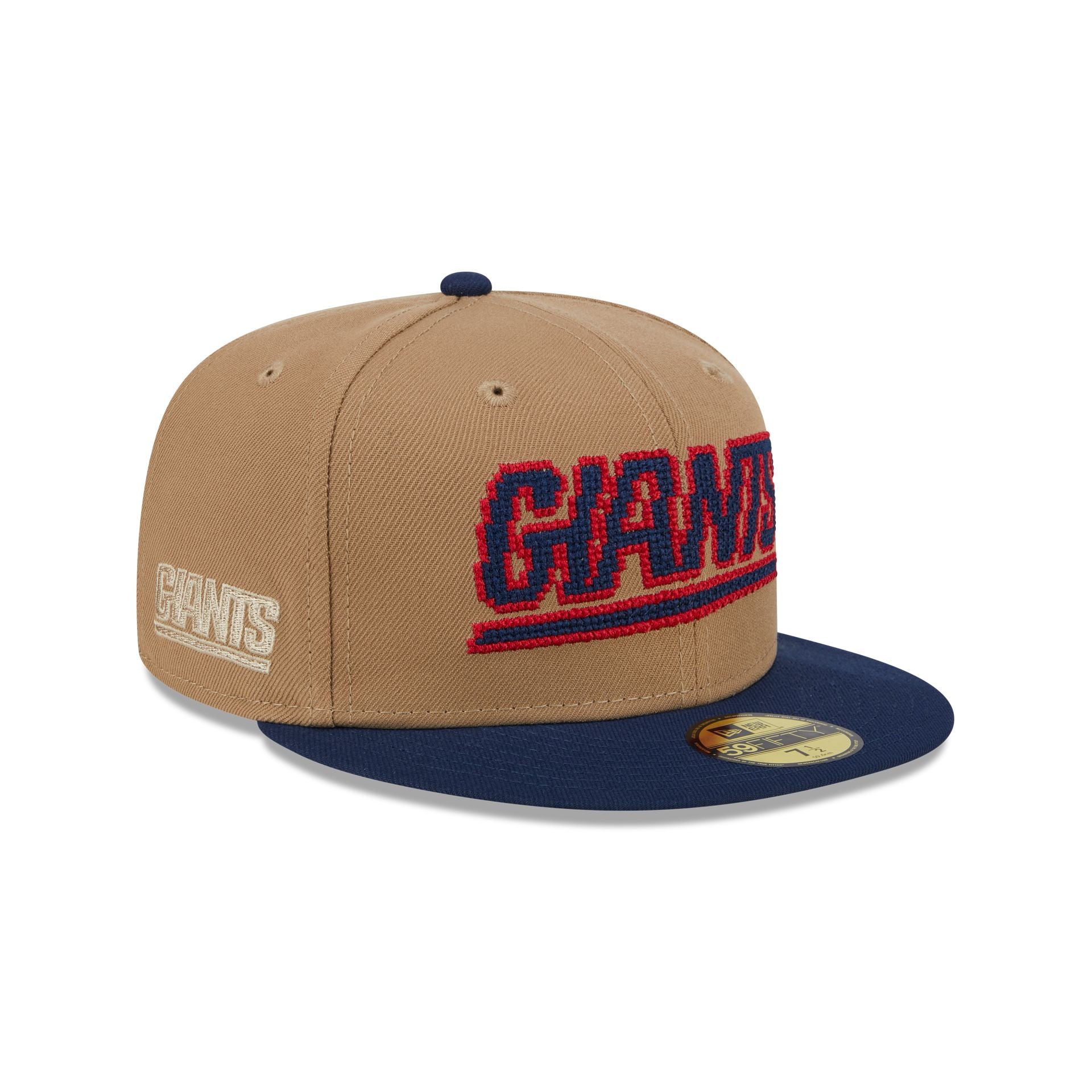 New York Giants Classic 8-Bit Wordmark 59FIFTY Fitted Hat - Image 3