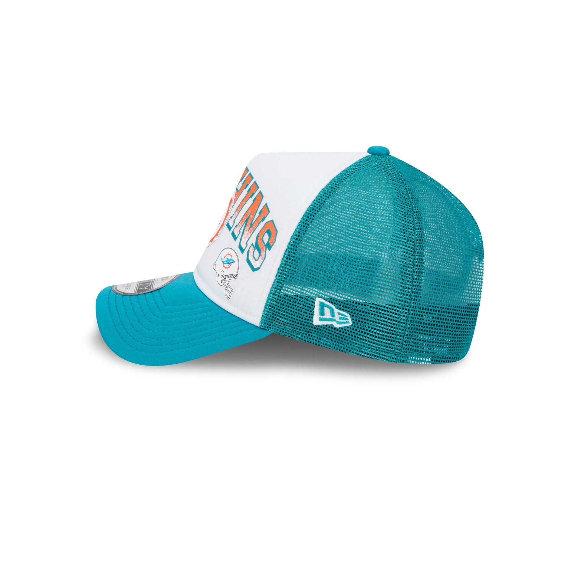 Miami Dolphins Sport Classics 9FORTY A-Frame Trucker Hat - Image 4
