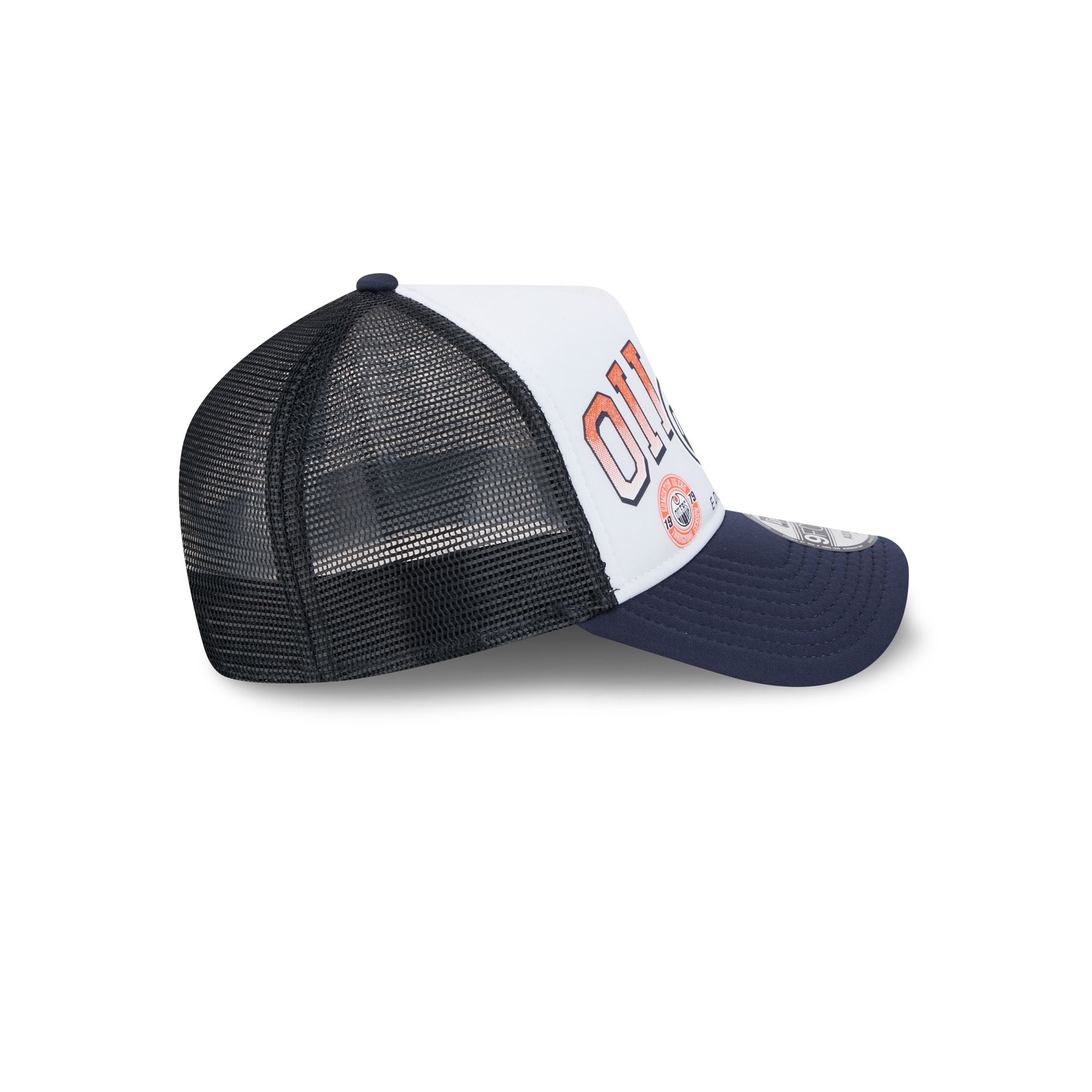 Edmonton Oilers Sport Classics 9FORTY A-Frame Trucker Hat - Image 5