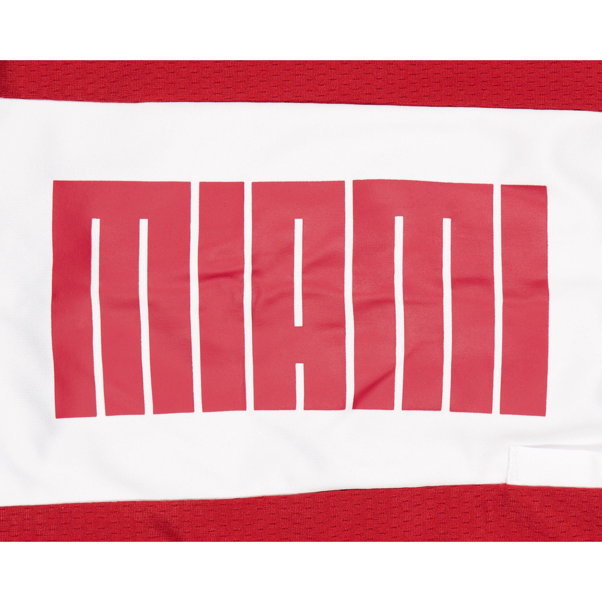 Miami Heat Red Graphic Mesh Shorts - Image 4