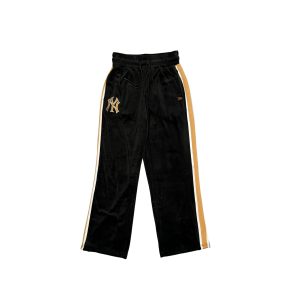New York Yankees Women's Black Velour Track Pants