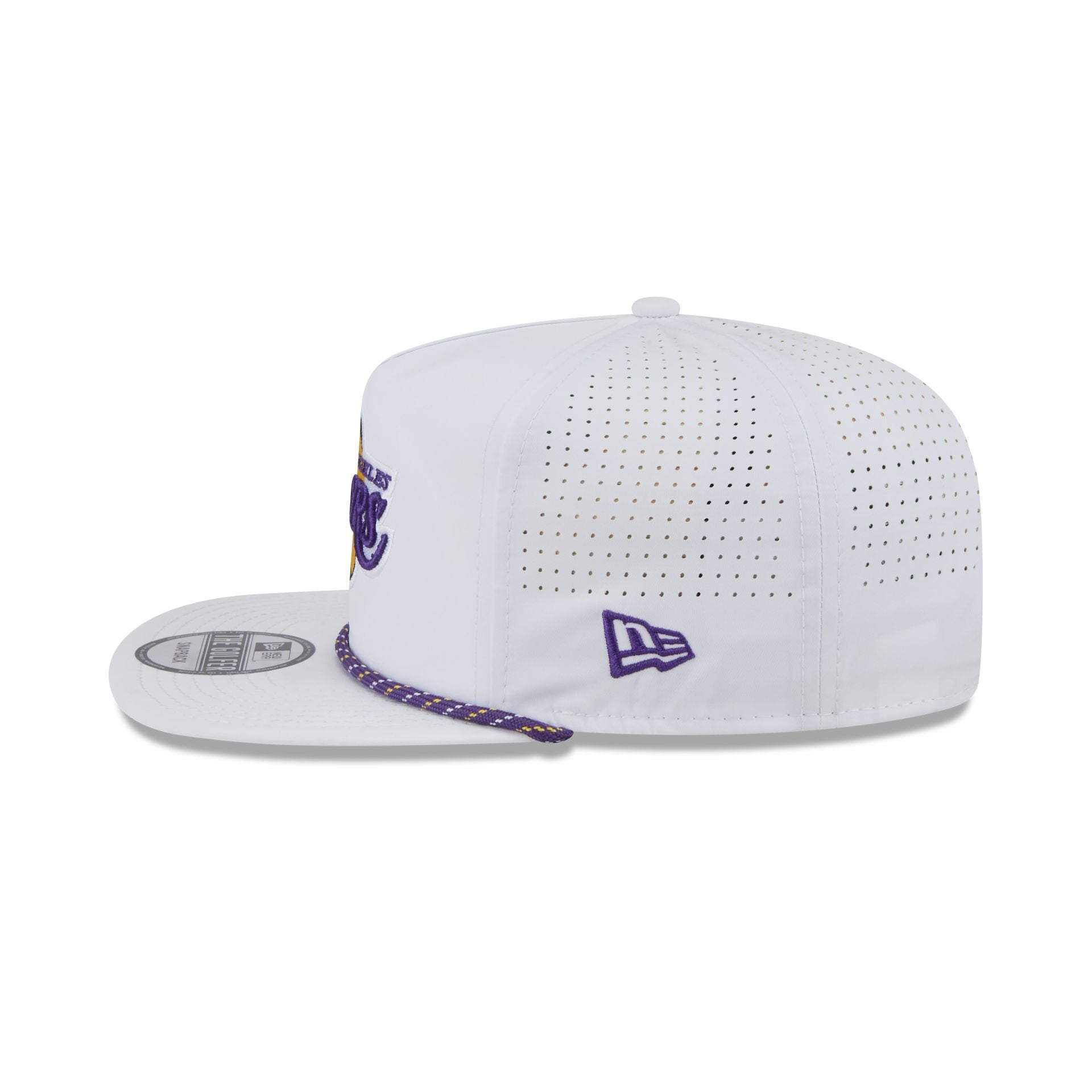 Los Angeles Lakers Optic White Performance Rope Golfer Hat - Image 4