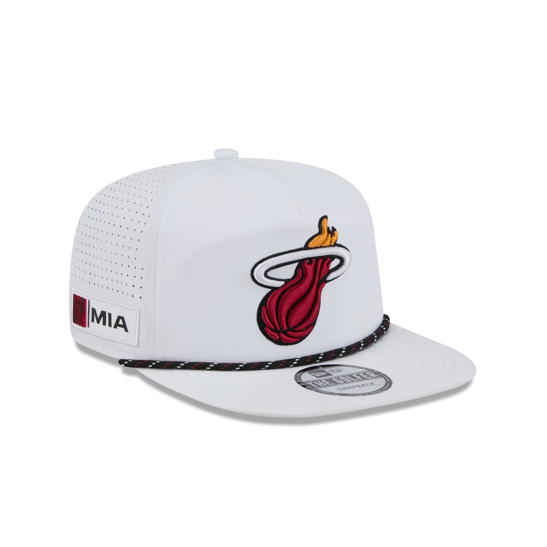 Miami Heat Optic White Performance Rope Golfer Hat - Image 3