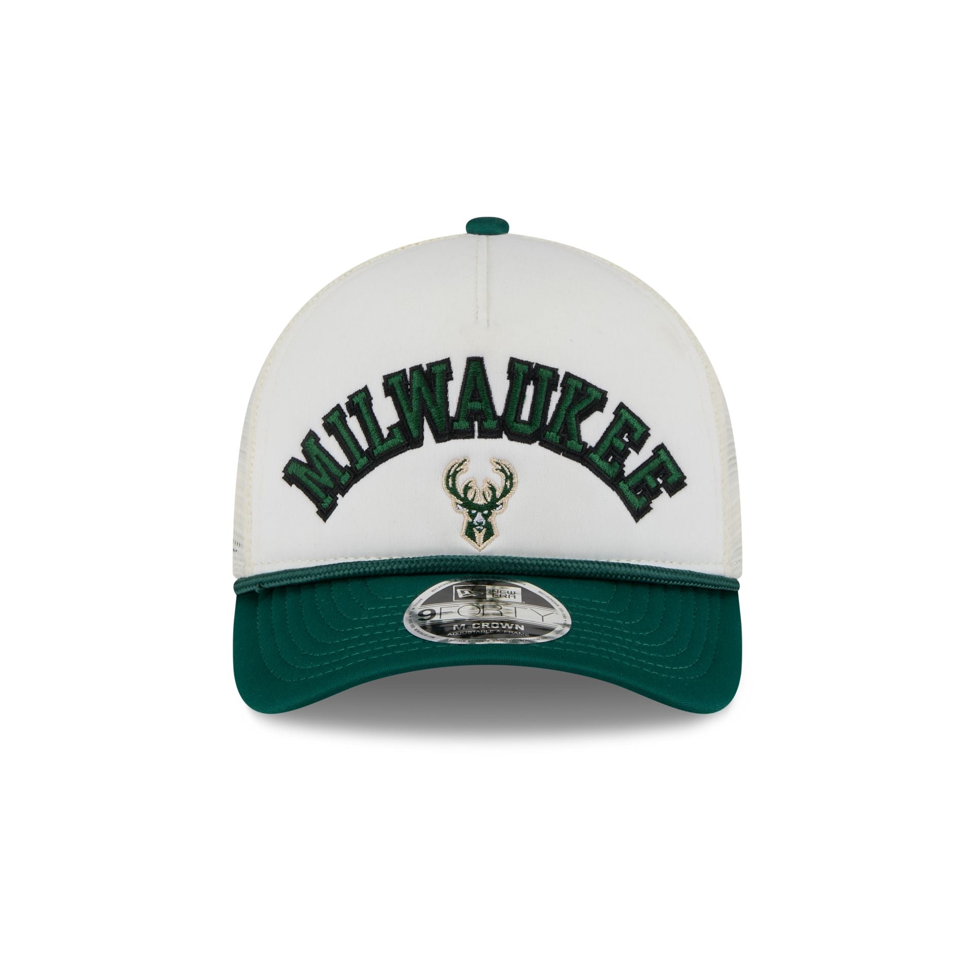 Milwaukee Bucks Chrome Arch 9FORTY M-Crown A-Frame Trucker Hat - Image 2
