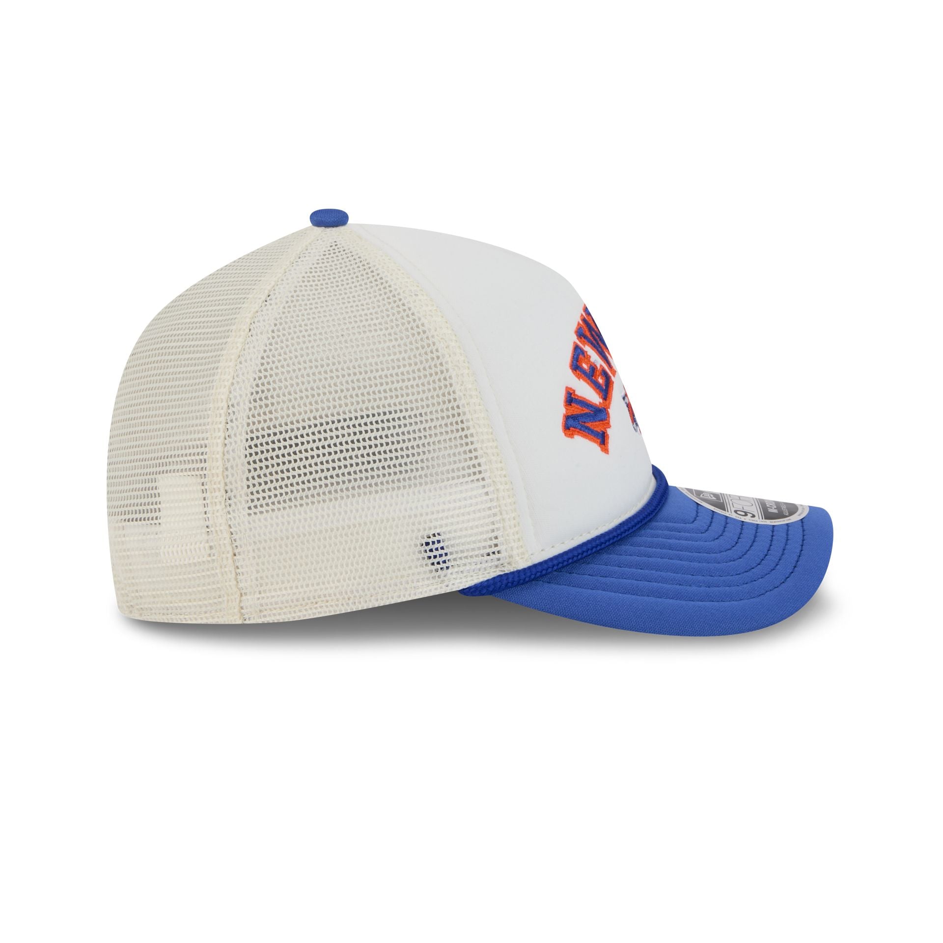 New York Knicks Chrome Arch 9FORTY M-Crown A-Frame Trucker Hat - Image 5