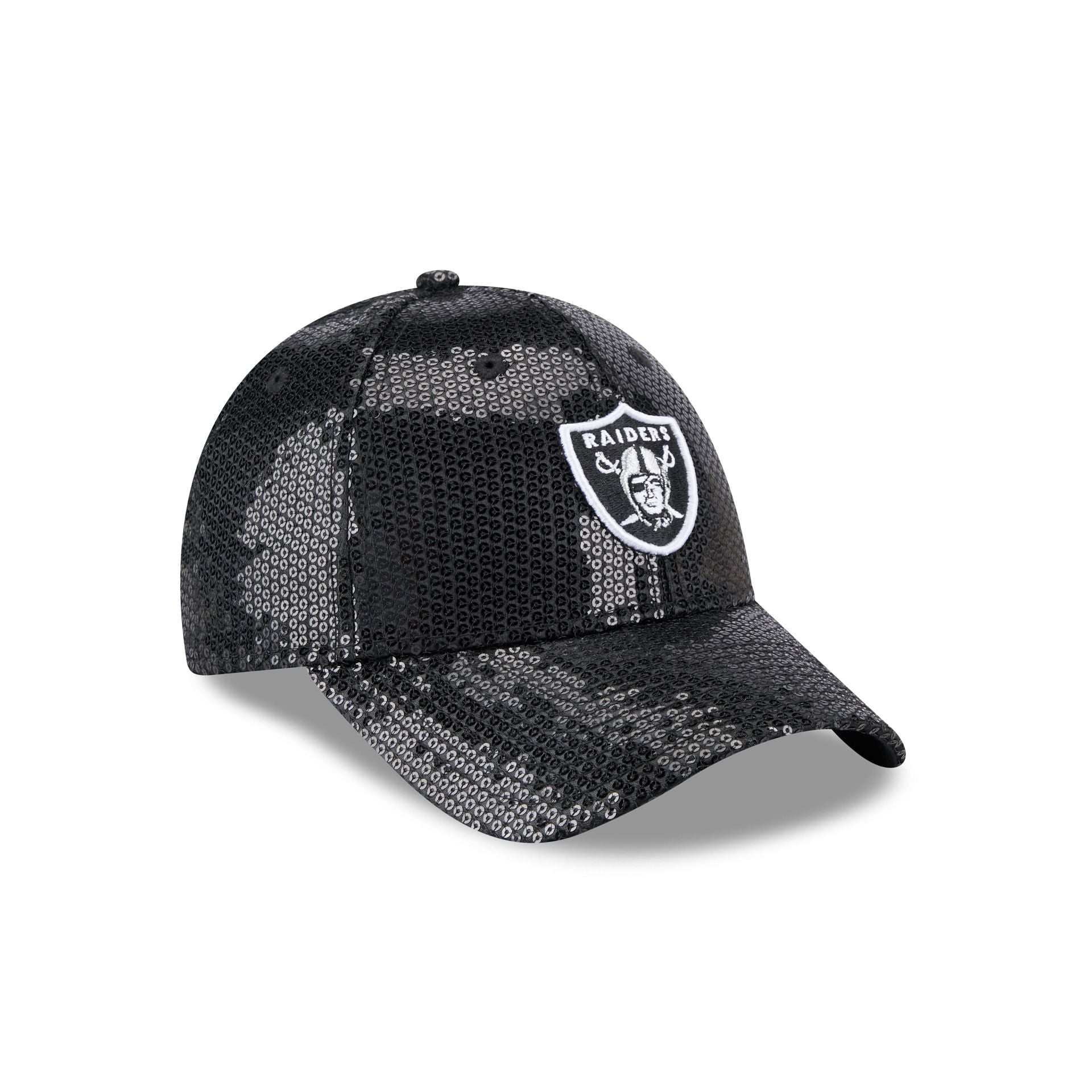 Las Vegas Raiders Sequin Women's 9FORTY Adjustable Hat - Image 3