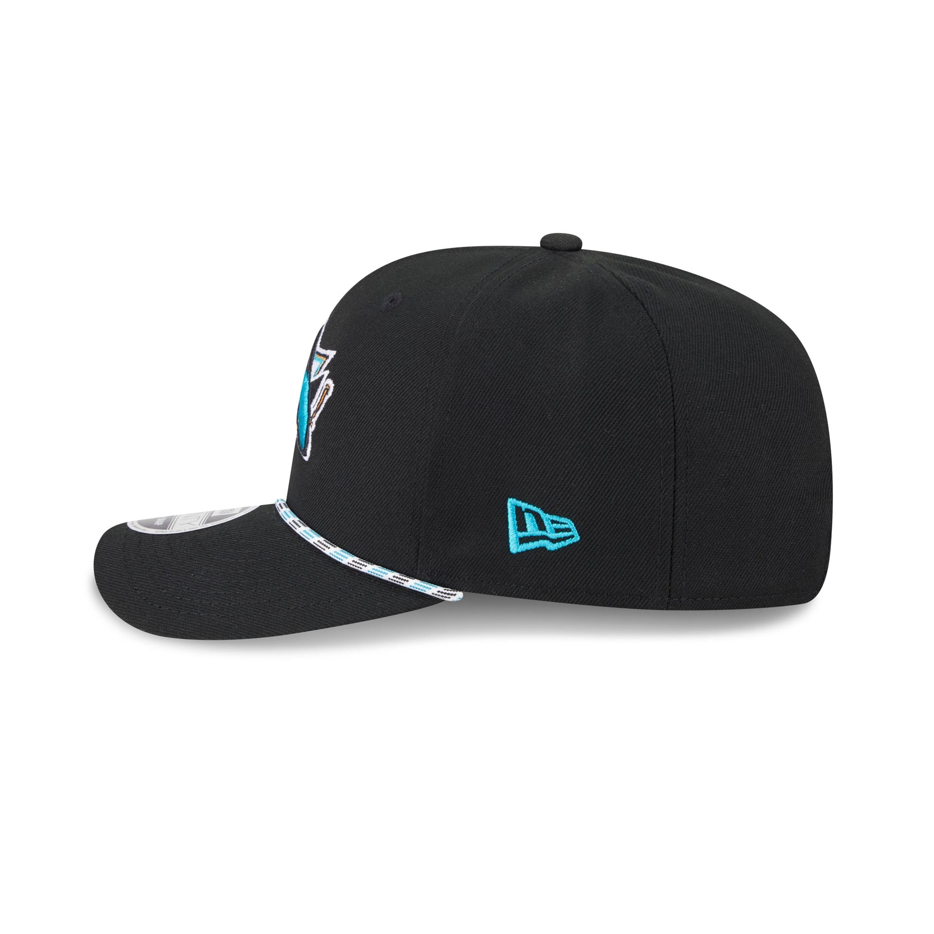 San Jose Sharks Multicolor Rope 9SEVENTY Stretch-Snap Hat - Image 4