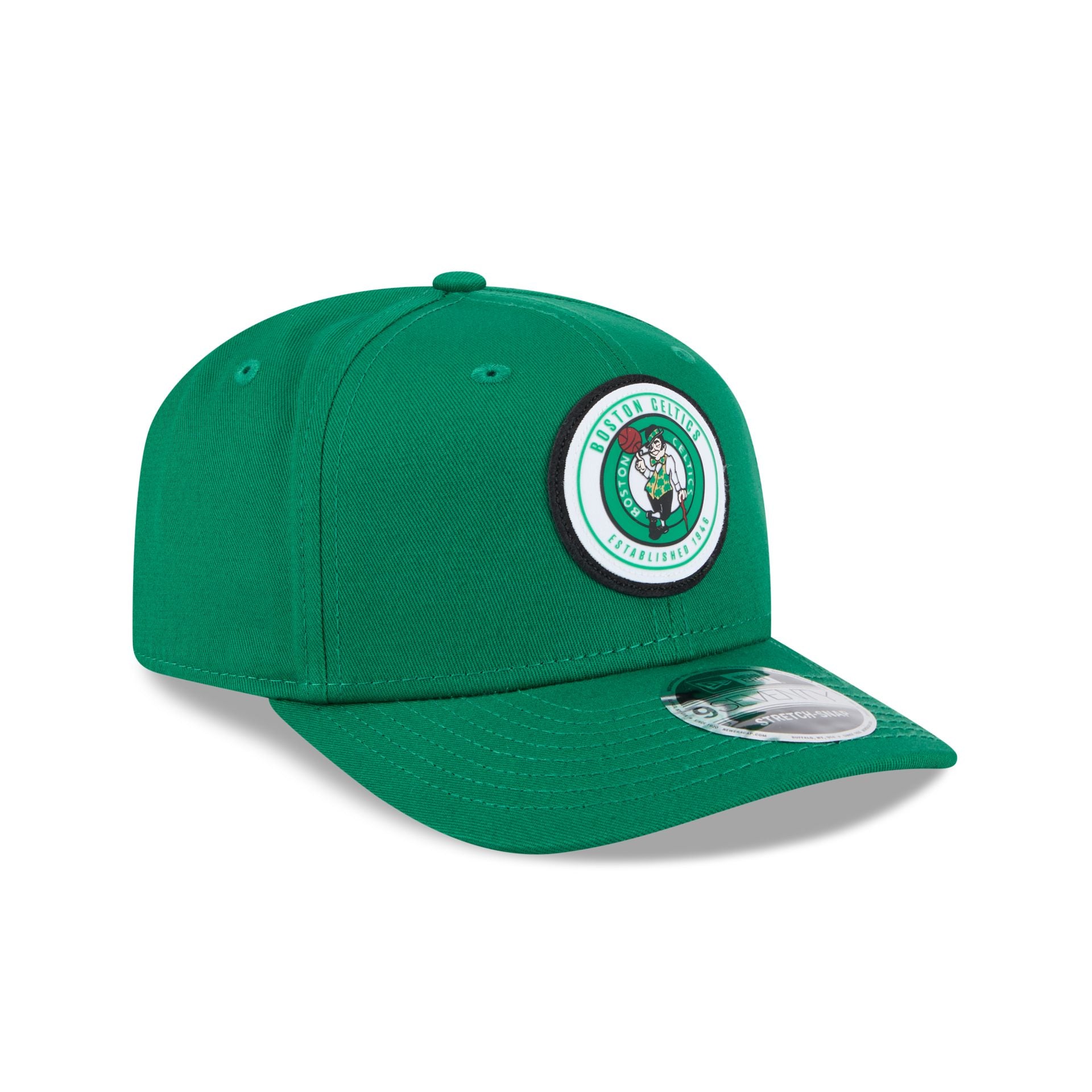 Boston Celtics Circle Patch 9SEVENTY Stretch-Snap Hat - Image 3