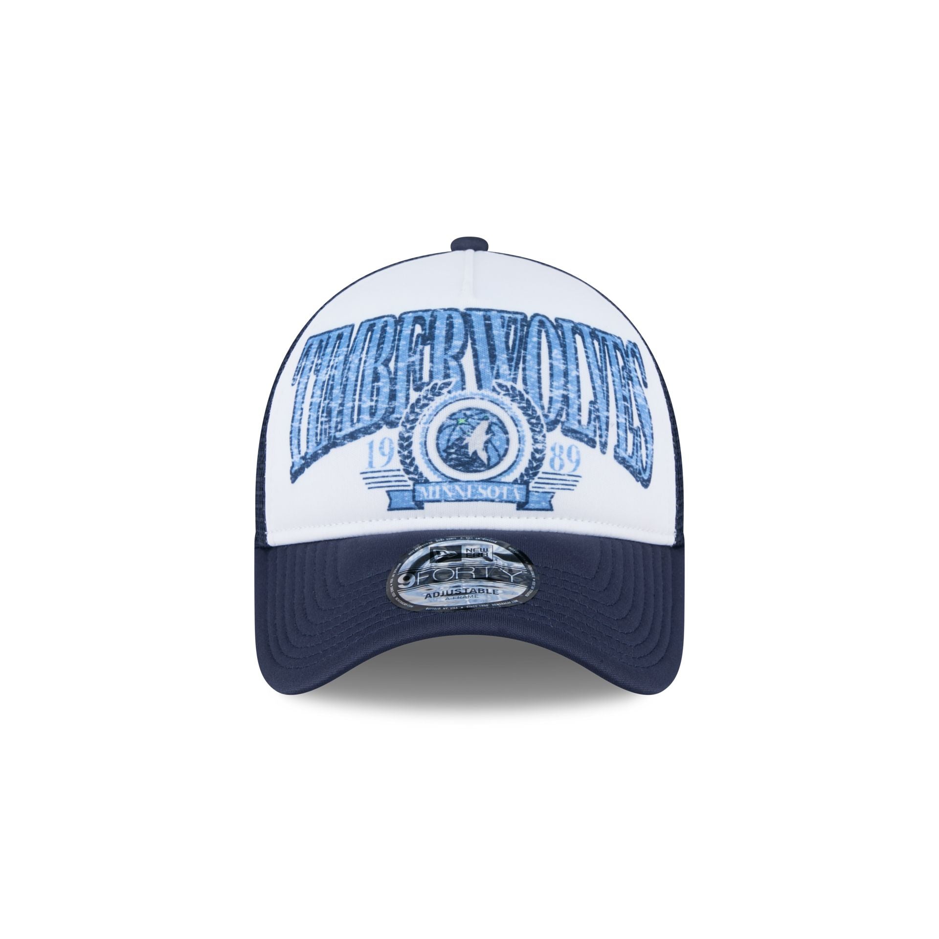 Minnesota Timberwolves Distressed 9FORTY A-Frame Trucker Hat - Image 2