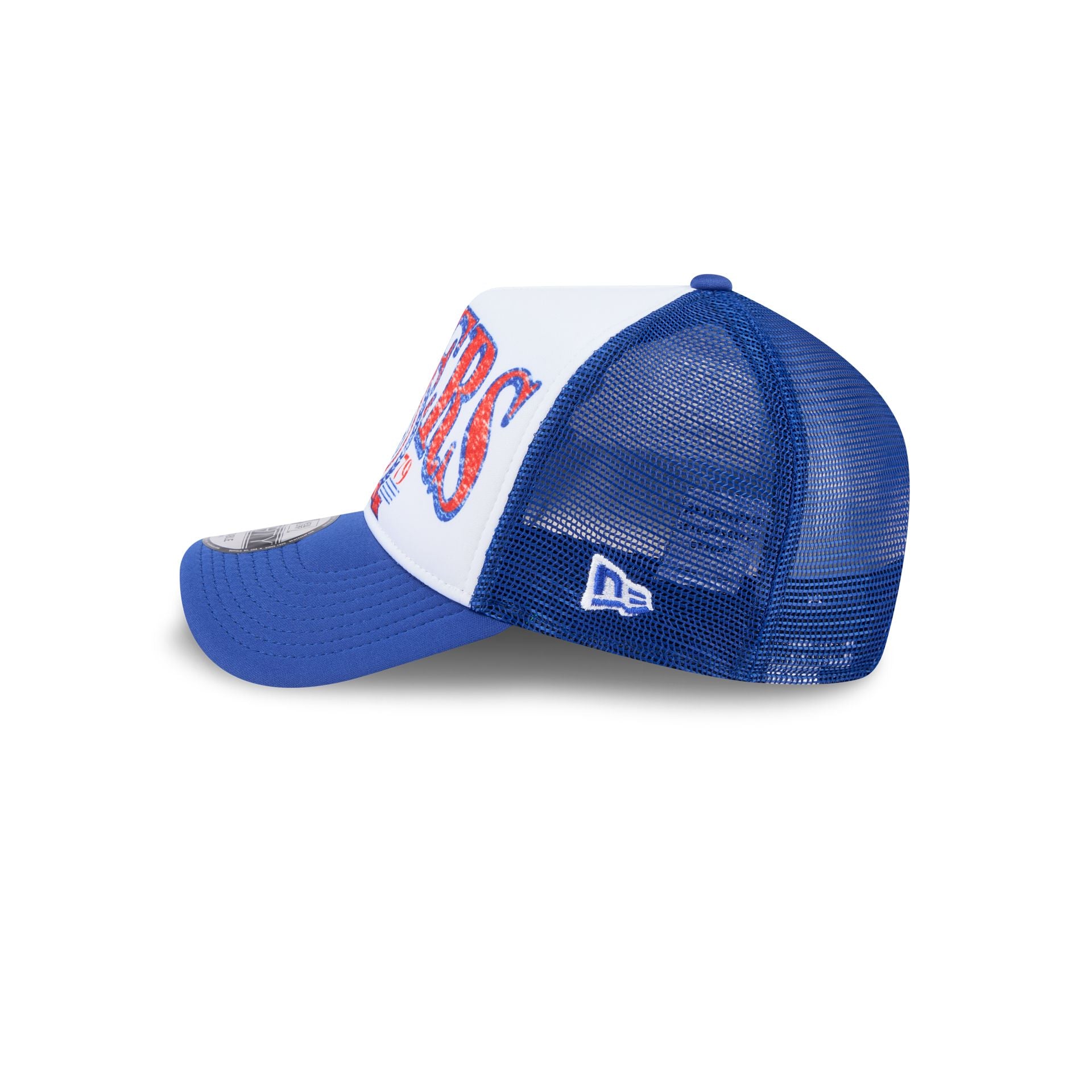 Edmonton Oilers Distressed 9FORTY A-Frame Trucker Hat - Image 4