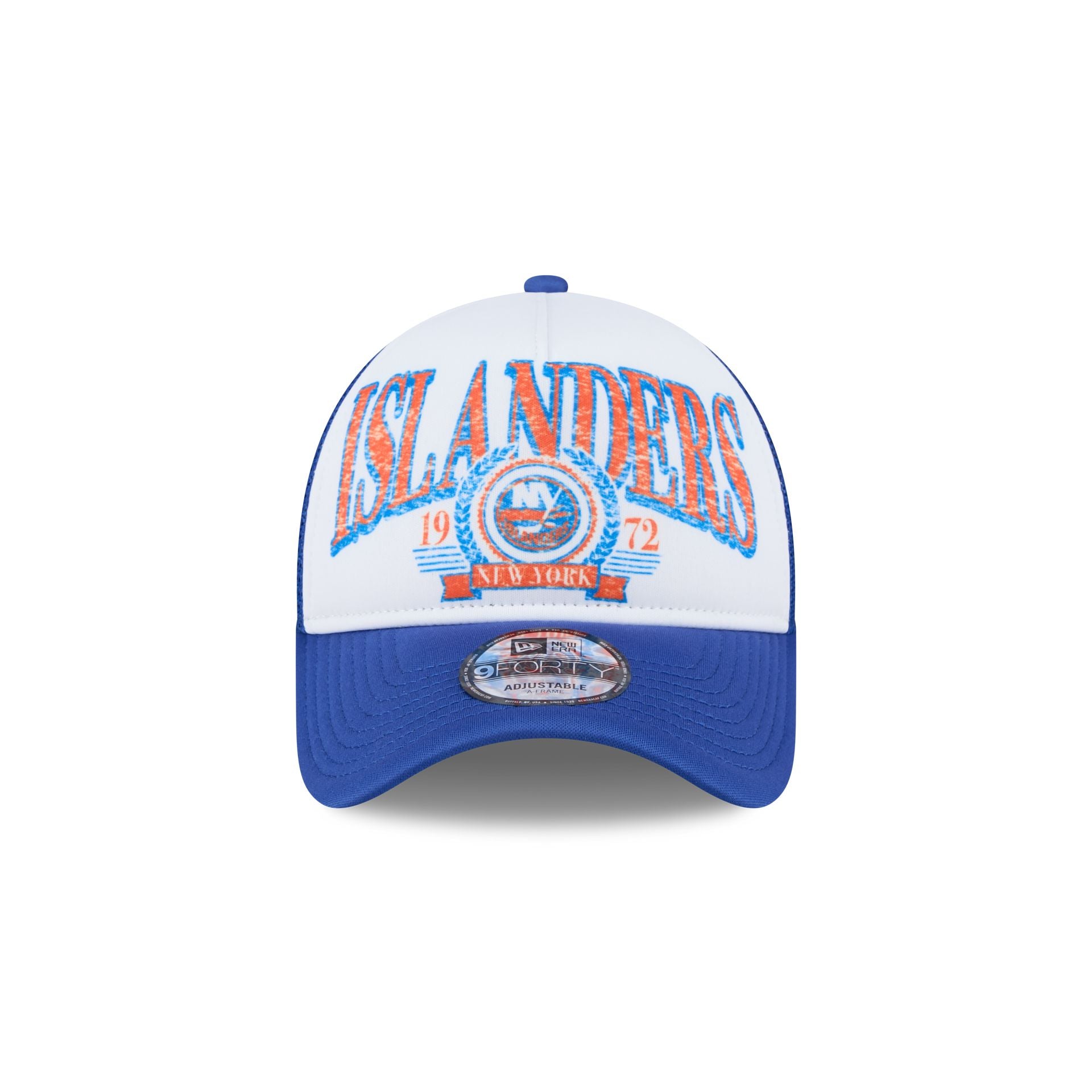 New York Islanders Distressed 9FORTY A-Frame Trucker Hat - Image 2