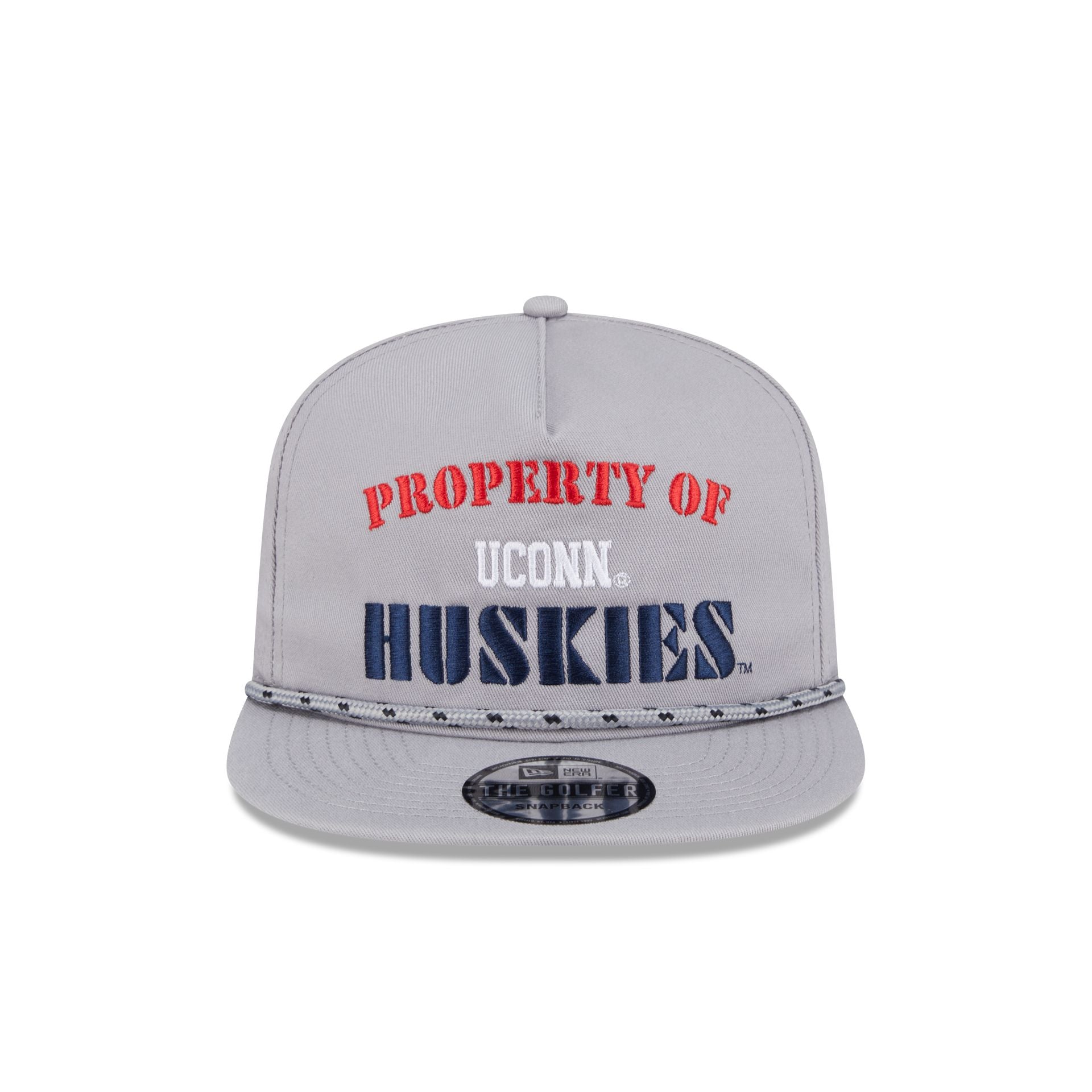 Connecticut Huskies Vintage Gray Rope Golfer Hat - Image 2