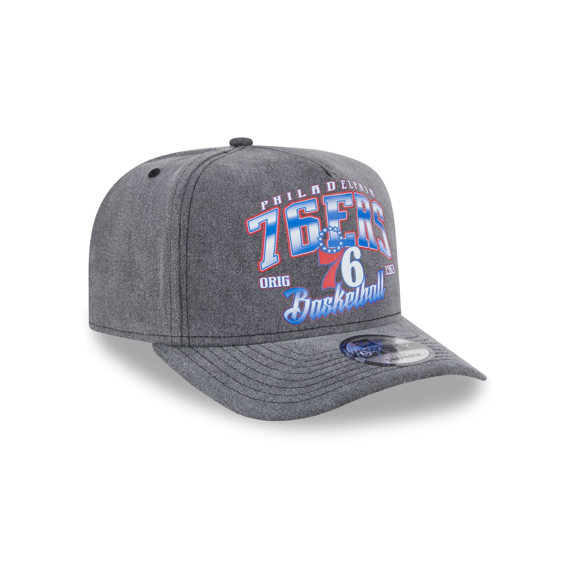 Philadelphia 76ers Washed 9FIFTY A-Frame Snapback Hat - Image 3
