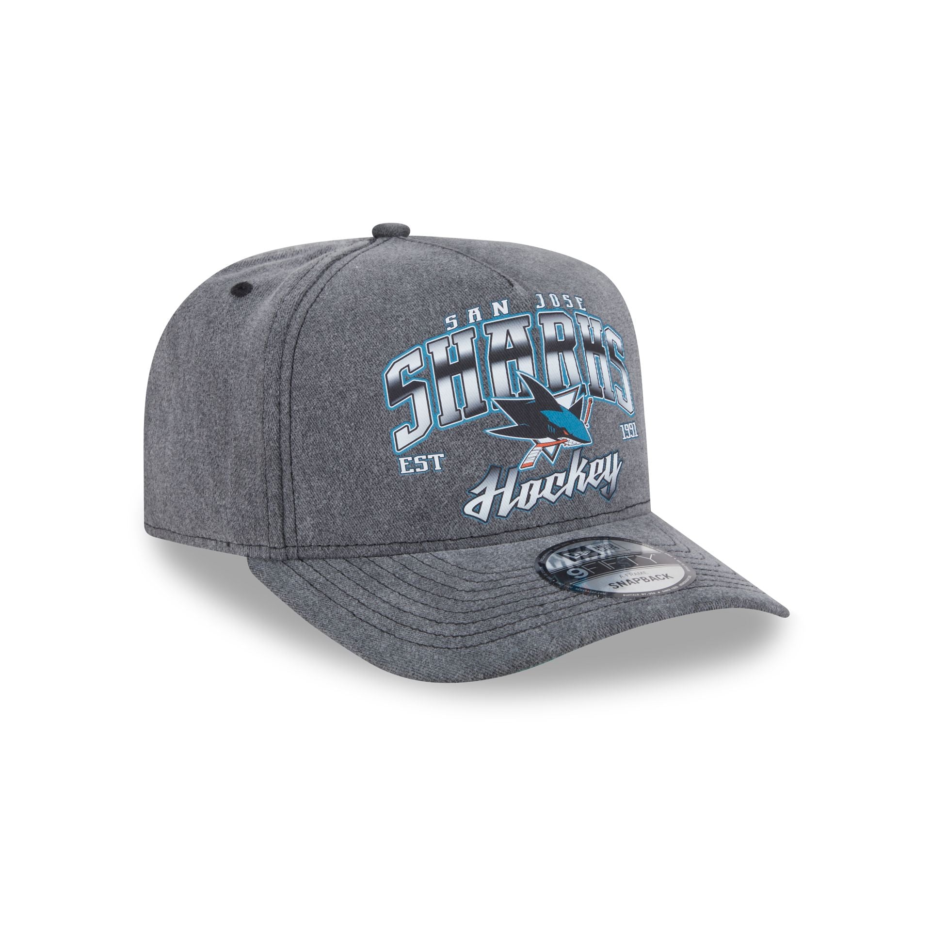 San Jose Sharks Washed 9FIFTY A-Frame Snapback Hat - Image 3