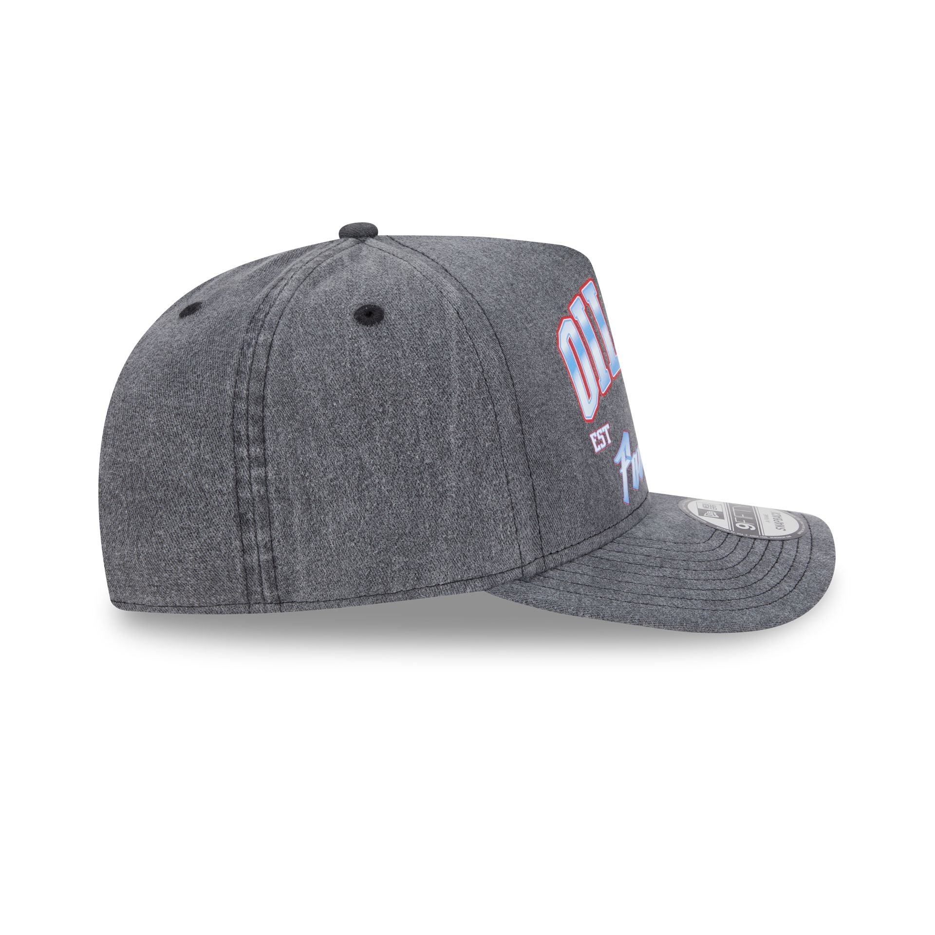 Oilers Washed 9FIFTY A-Frame Snapback Hat - Image 5
