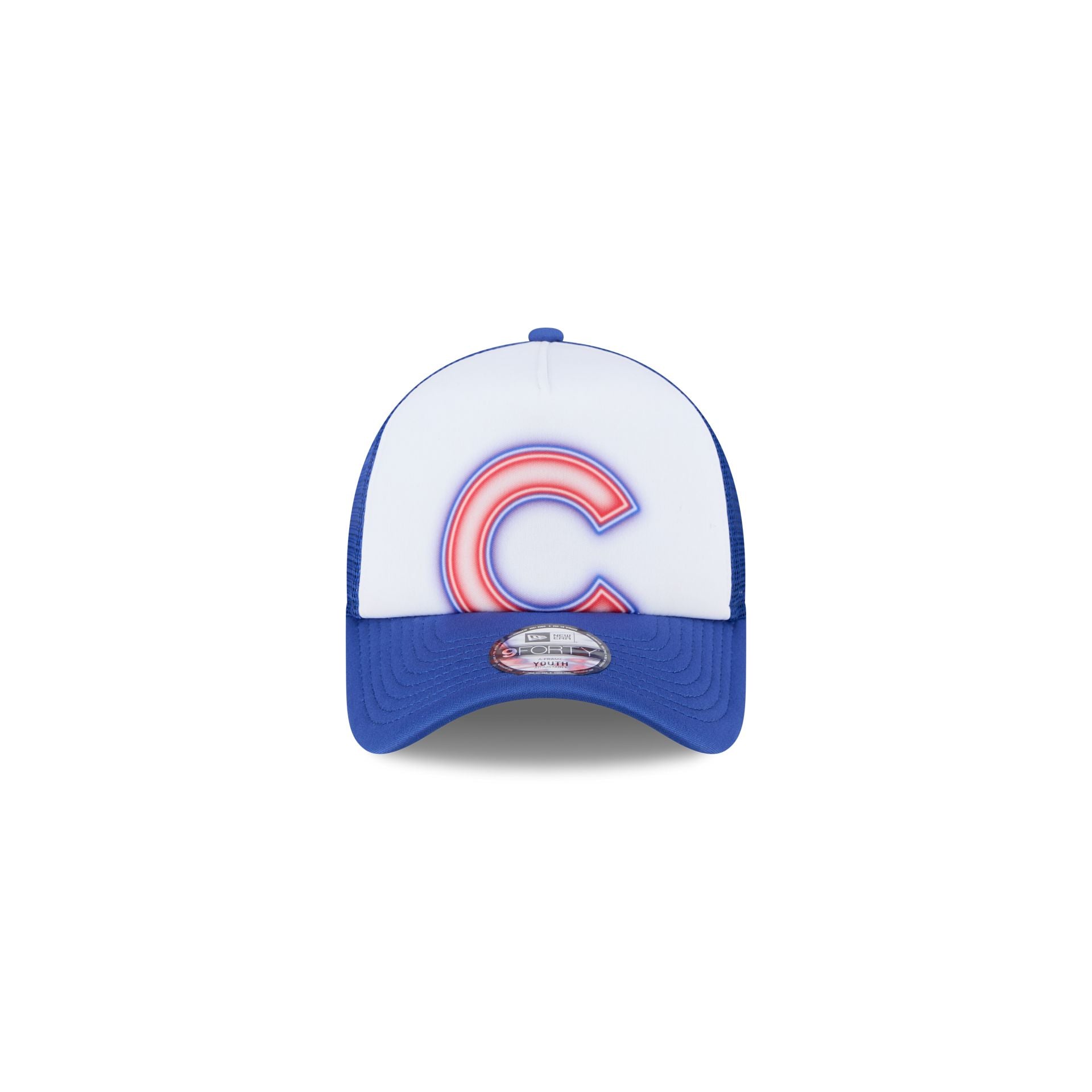 Chicago Cubs Kids Painted 9FORTY A-Frame Trucker Hat - Image 2