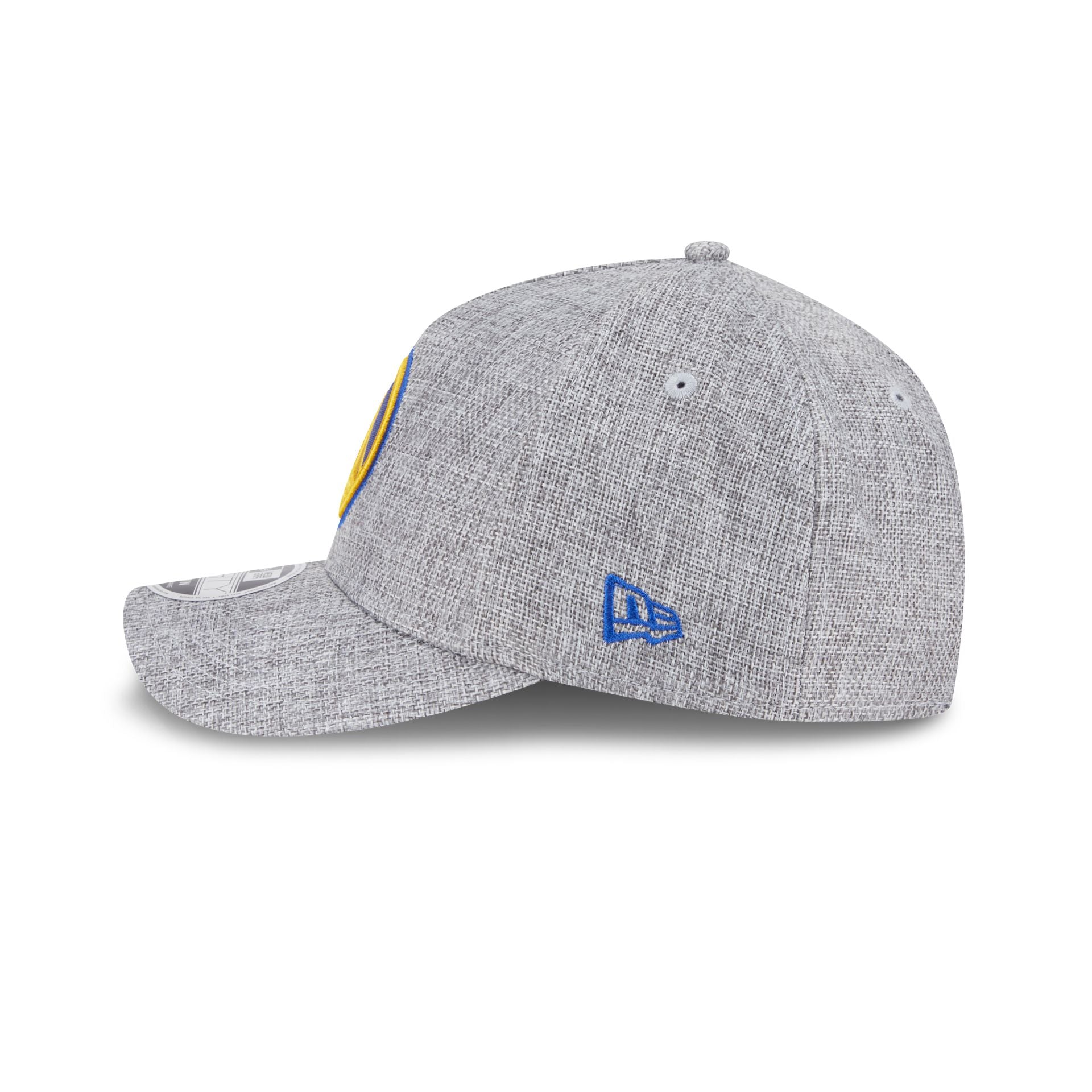 Golden State Warriors Cotton Weave Gray 9FORTY M-Crown A-Frame Snapback Hat - Image 4